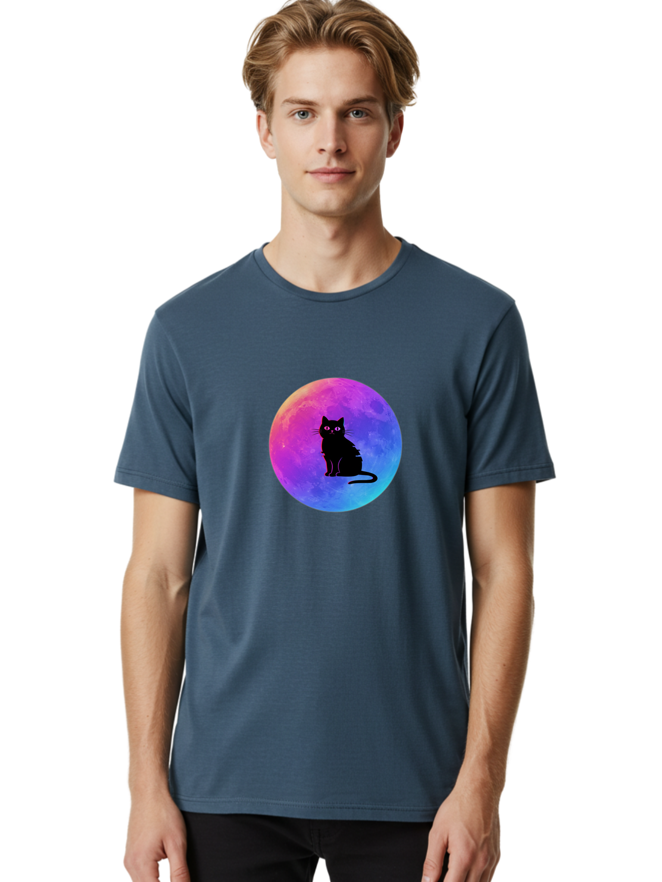 Cat-On-The-Moon Men'S Graphic Tee, 100% Cotton, Comfortable Casual Summer Wear, Machine Washable, Vintage Camera, Old Camera, Antique Camera, Black Camera, Classic Photography, Photography Equipment, Nostalgic Device, Film Camera, Camera Art Bai639