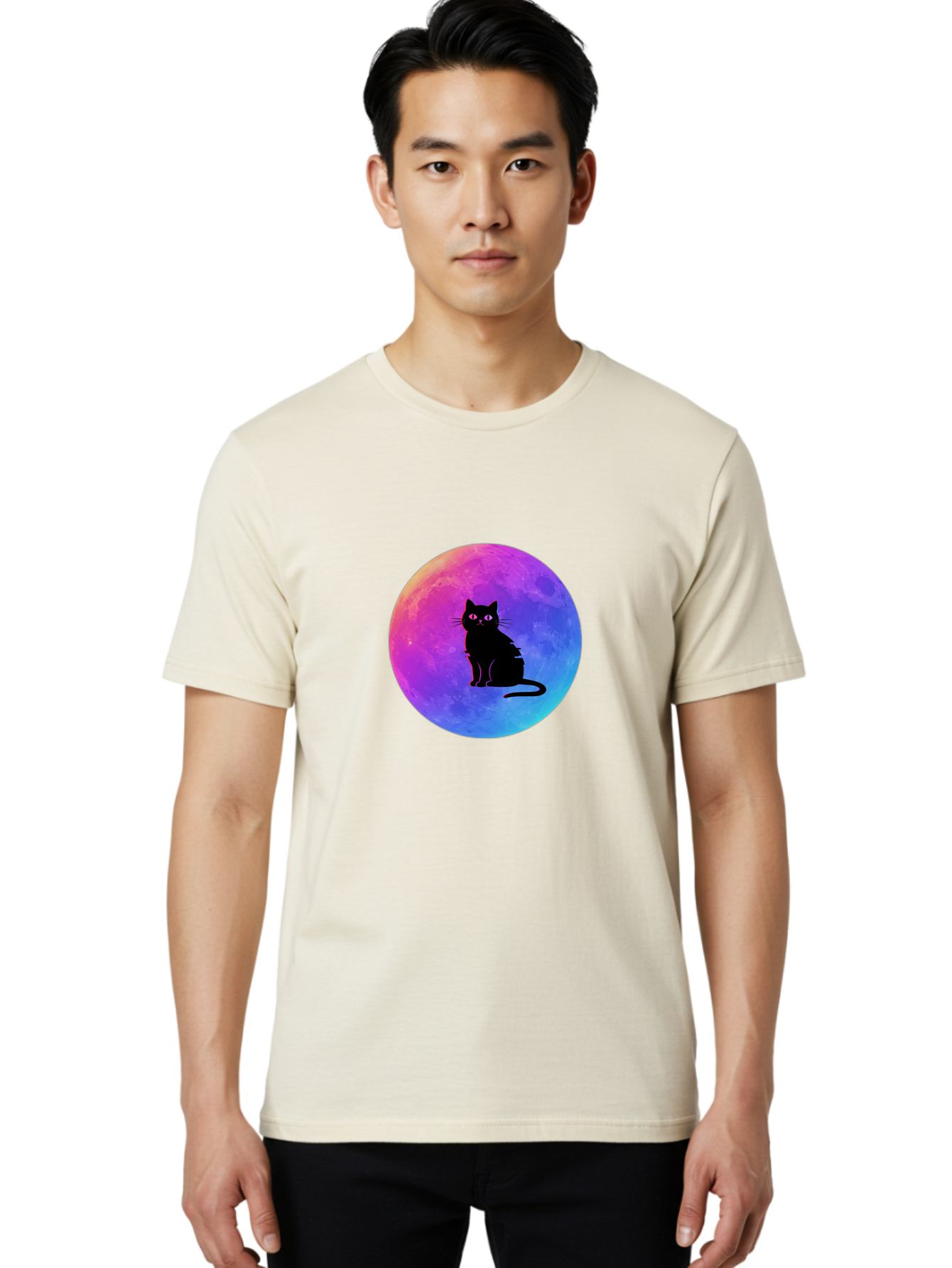 Cat-On-The-Moon Men'S Graphic Tee, 100% Cotton, Comfortable Casual Summer Wear, Machine Washable, Vintage Camera, Old Camera, Antique Camera, Black Camera, Classic Photography, Photography Equipment, Nostalgic Device, Film Camera, Camera Art Bai639