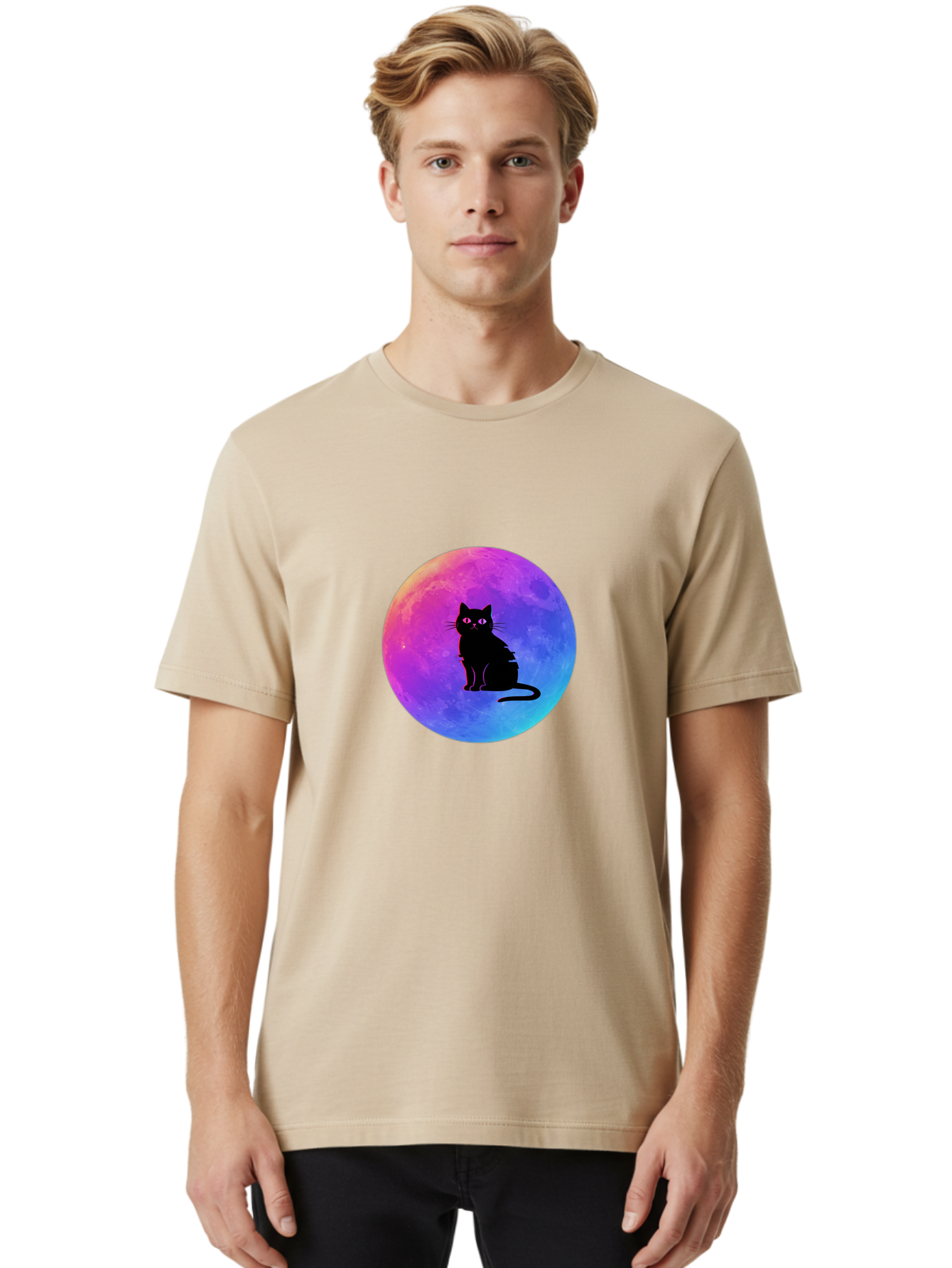 Cat-On-The-Moon Men'S Graphic Tee, 100% Cotton, Comfortable Casual Summer Wear, Machine Washable, Vintage Camera, Old Camera, Antique Camera, Black Camera, Classic Photography, Photography Equipment, Nostalgic Device, Film Camera, Camera Art Bai639