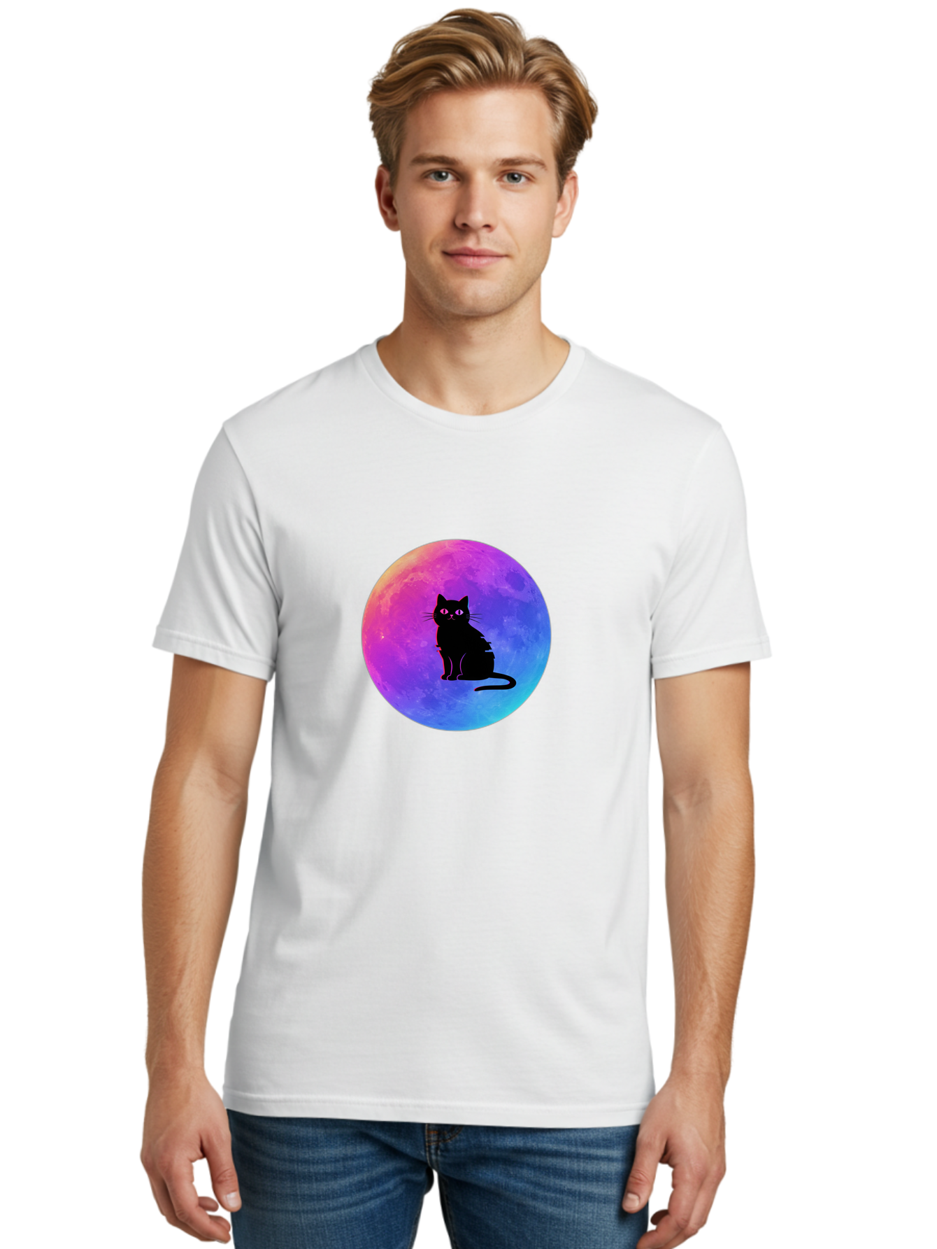 Cat-On-The-Moon Men'S Graphic Tee, 100% Cotton, Comfortable Casual Summer Wear, Machine Washable, Vintage Camera, Old Camera, Antique Camera, Black Camera, Classic Photography, Photography Equipment, Nostalgic Device, Film Camera, Camera Art Bai639