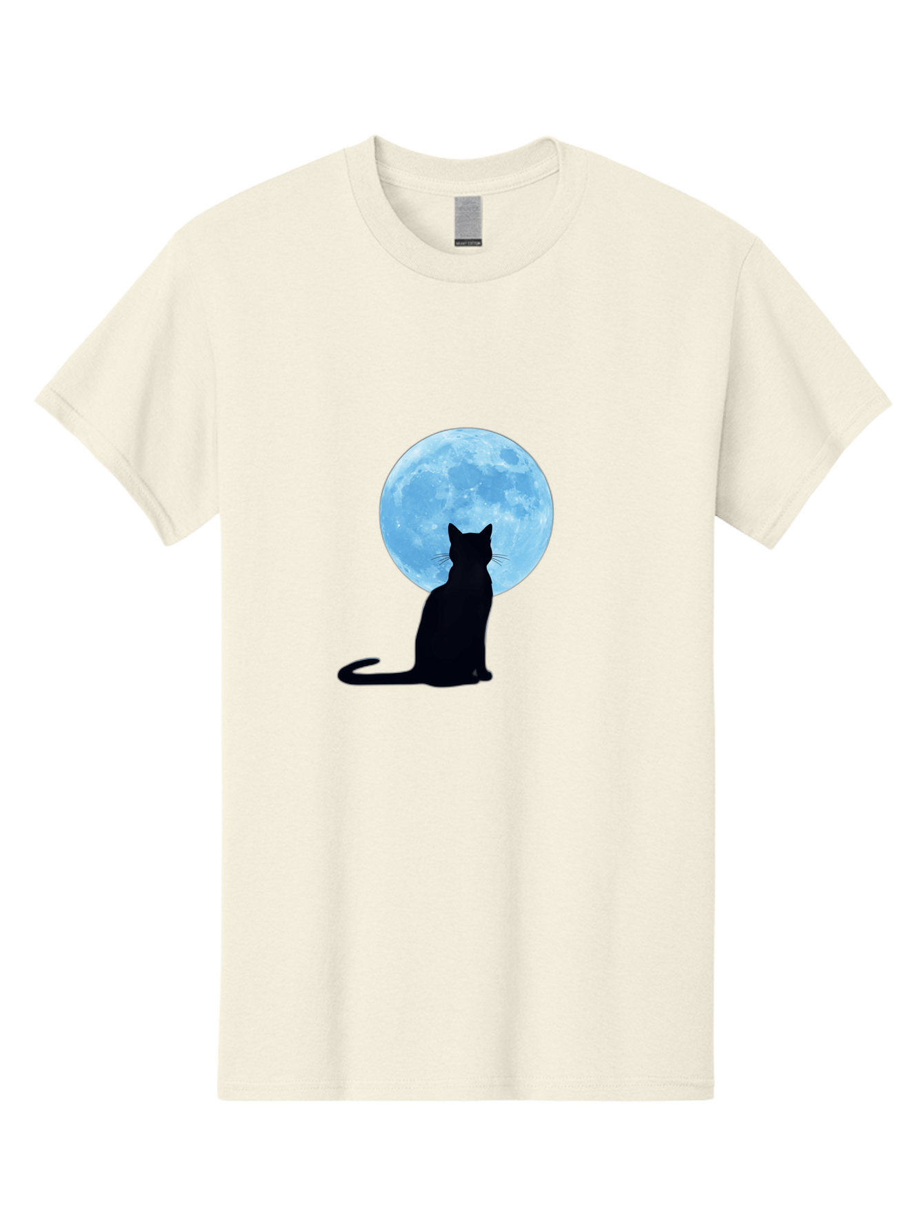 Cat-Silhouette-Full-Moon Men'S Graphic Tee, 100% Cotton, Comfortable Casual Summer Wear, Machine Washable, Vintage Camera, Old Camera, Antique Camera, Black Camera, Classic Photography, Photography Equipment, Nostalgic Device, Film Camera, Bai640