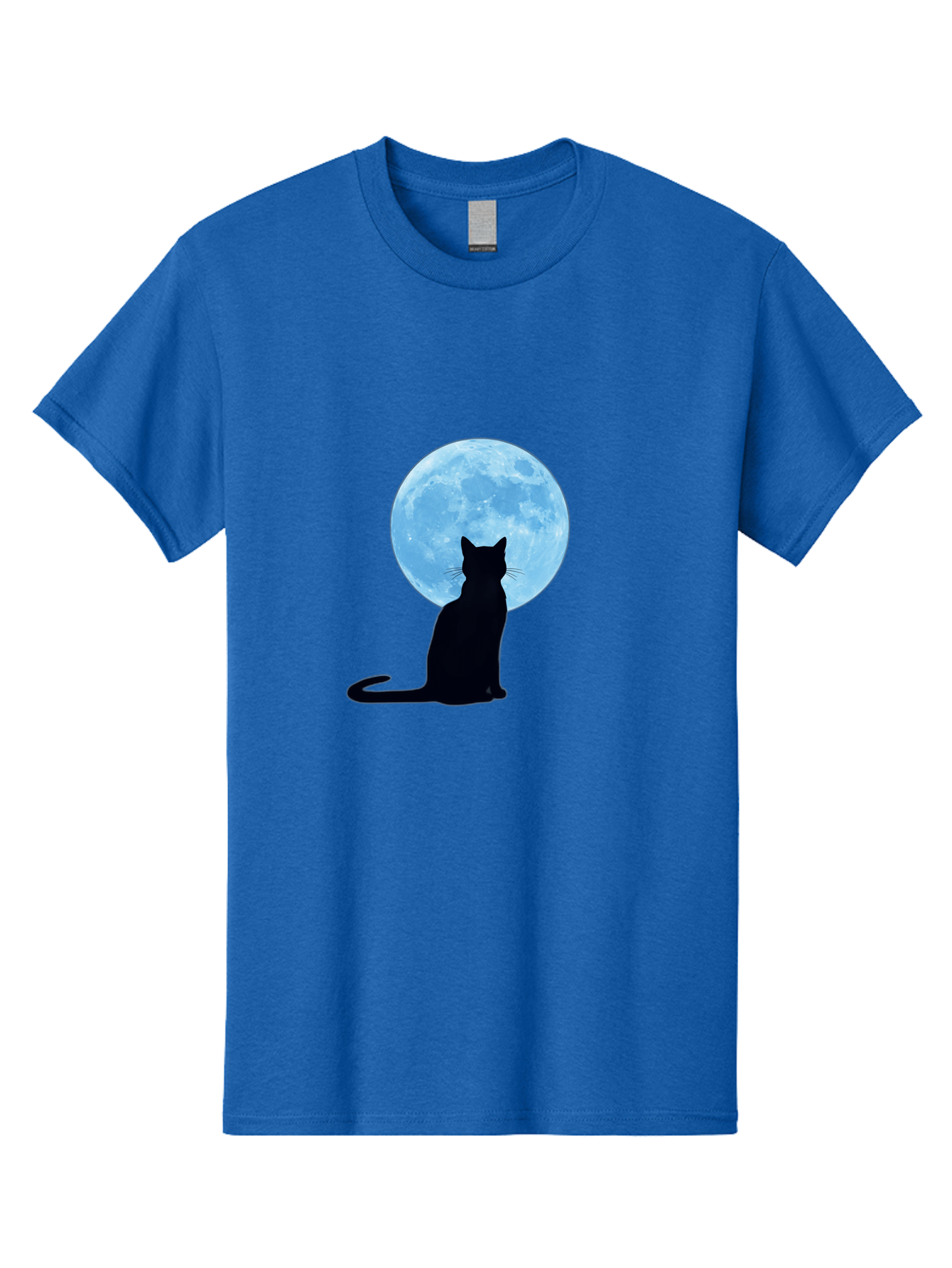 Cat-Silhouette-Full-Moon Men'S Graphic Tee, 100% Cotton, Comfortable Casual Summer Wear, Machine Washable, Vintage Camera, Old Camera, Antique Camera, Black Camera, Classic Photography, Photography Equipment, Nostalgic Device, Film Camera, Bai640