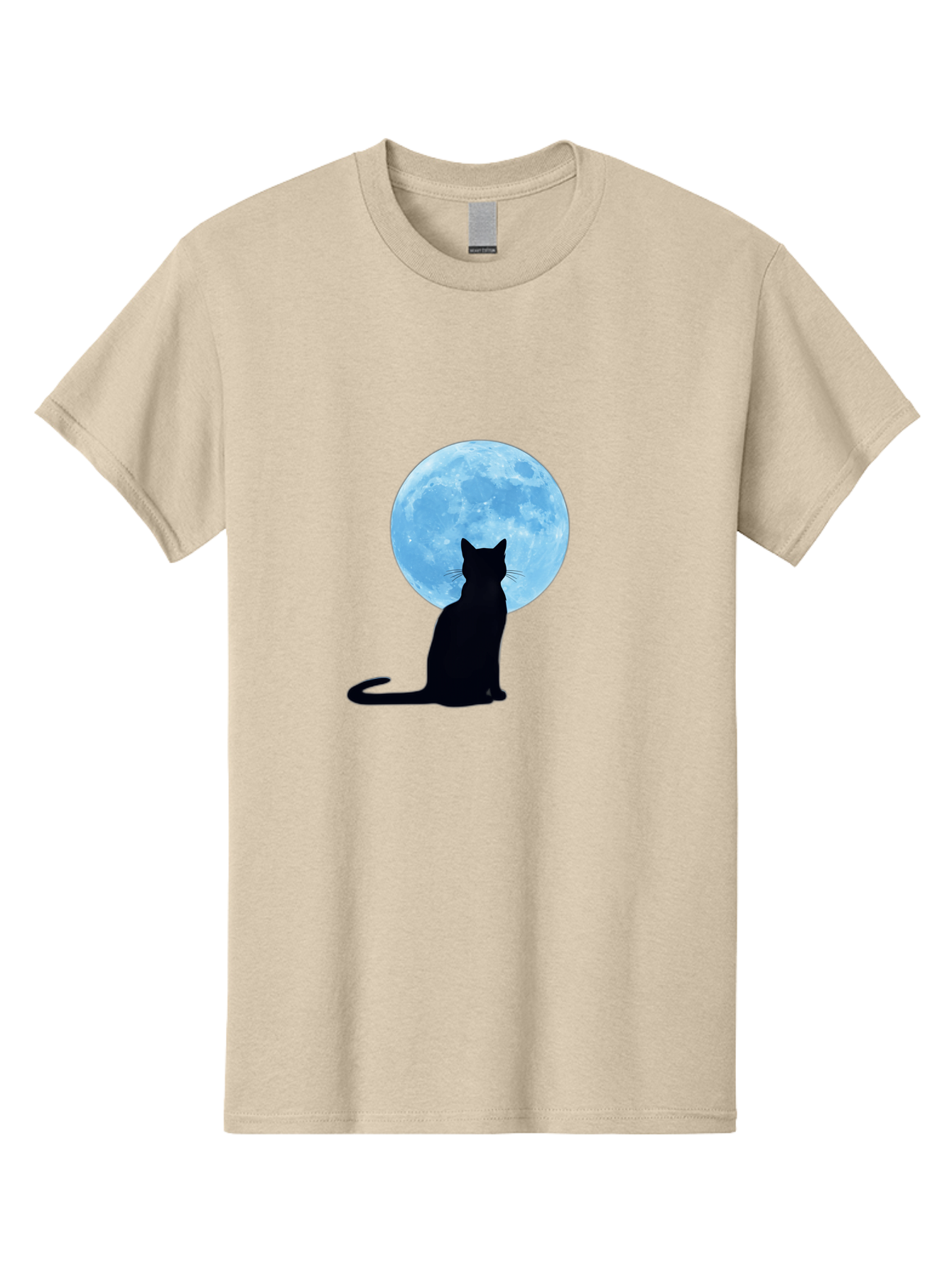 Cat-Silhouette-Full-Moon Men'S Graphic Tee, 100% Cotton, Comfortable Casual Summer Wear, Machine Washable, Vintage Camera, Old Camera, Antique Camera, Black Camera, Classic Photography, Photography Equipment, Nostalgic Device, Film Camera, Bai640