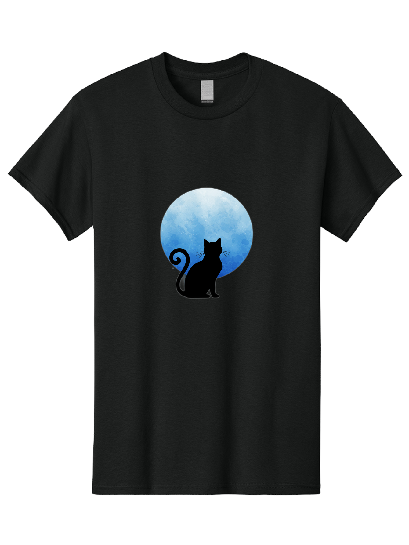 Cat-Silhouette-Moon-1 Men'S Graphic Tee, 100% Cotton, Comfortable Casual Summer Wear, Machine Washable, Vintage Camera, Old Camera, Antique Camera, Black Camera, Classic Photography, Photography Equipment, Nostalgic Device, Film Camera, Bai641