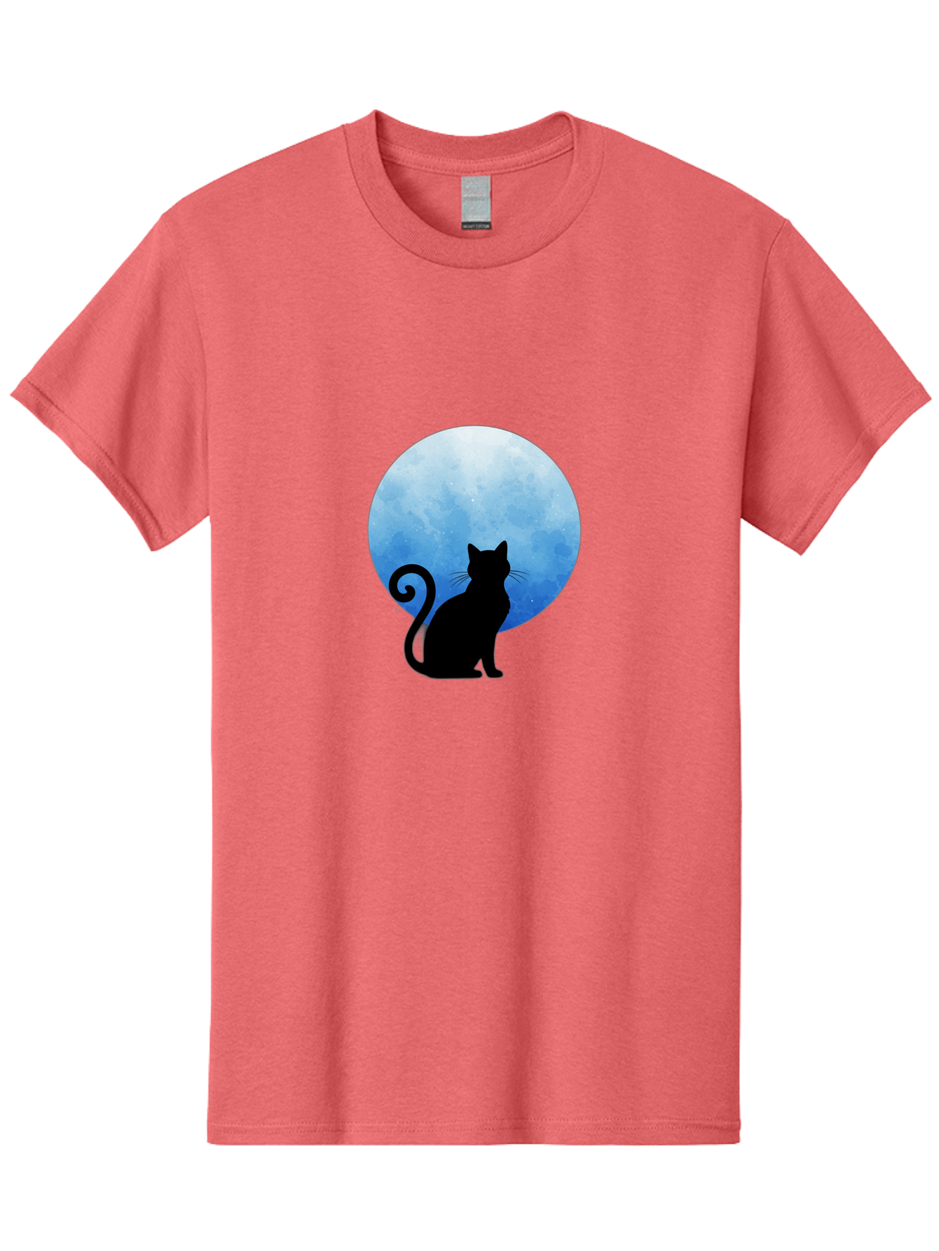 Cat-Silhouette-Moon-1 Men'S Graphic Tee, 100% Cotton, Comfortable Casual Summer Wear, Machine Washable, Vintage Camera, Old Camera, Antique Camera, Black Camera, Classic Photography, Photography Equipment, Nostalgic Device, Film Camera, Bai641