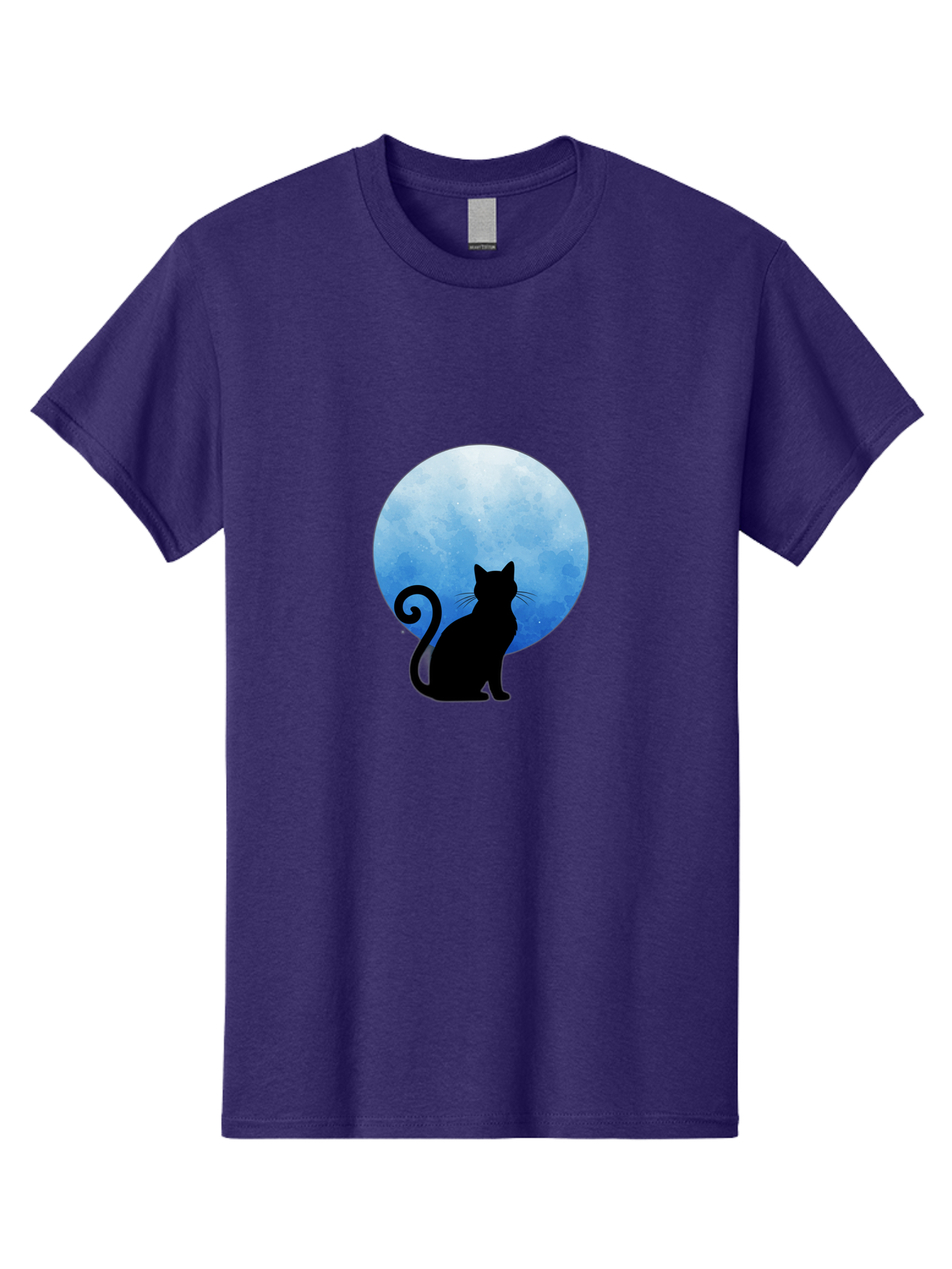 Cat-Silhouette-Moon-1 Men'S Graphic Tee, 100% Cotton, Comfortable Casual Summer Wear, Machine Washable, Vintage Camera, Old Camera, Antique Camera, Black Camera, Classic Photography, Photography Equipment, Nostalgic Device, Film Camera, Bai641