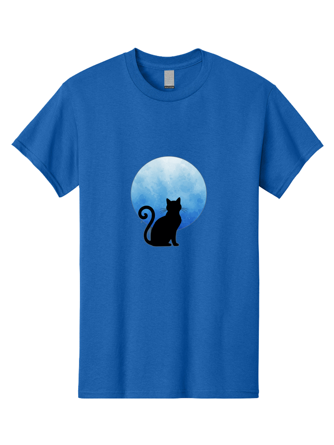 Cat-Silhouette-Moon-1 Men'S Graphic Tee, 100% Cotton, Comfortable Casual Summer Wear, Machine Washable, Vintage Camera, Old Camera, Antique Camera, Black Camera, Classic Photography, Photography Equipment, Nostalgic Device, Film Camera, Bai641