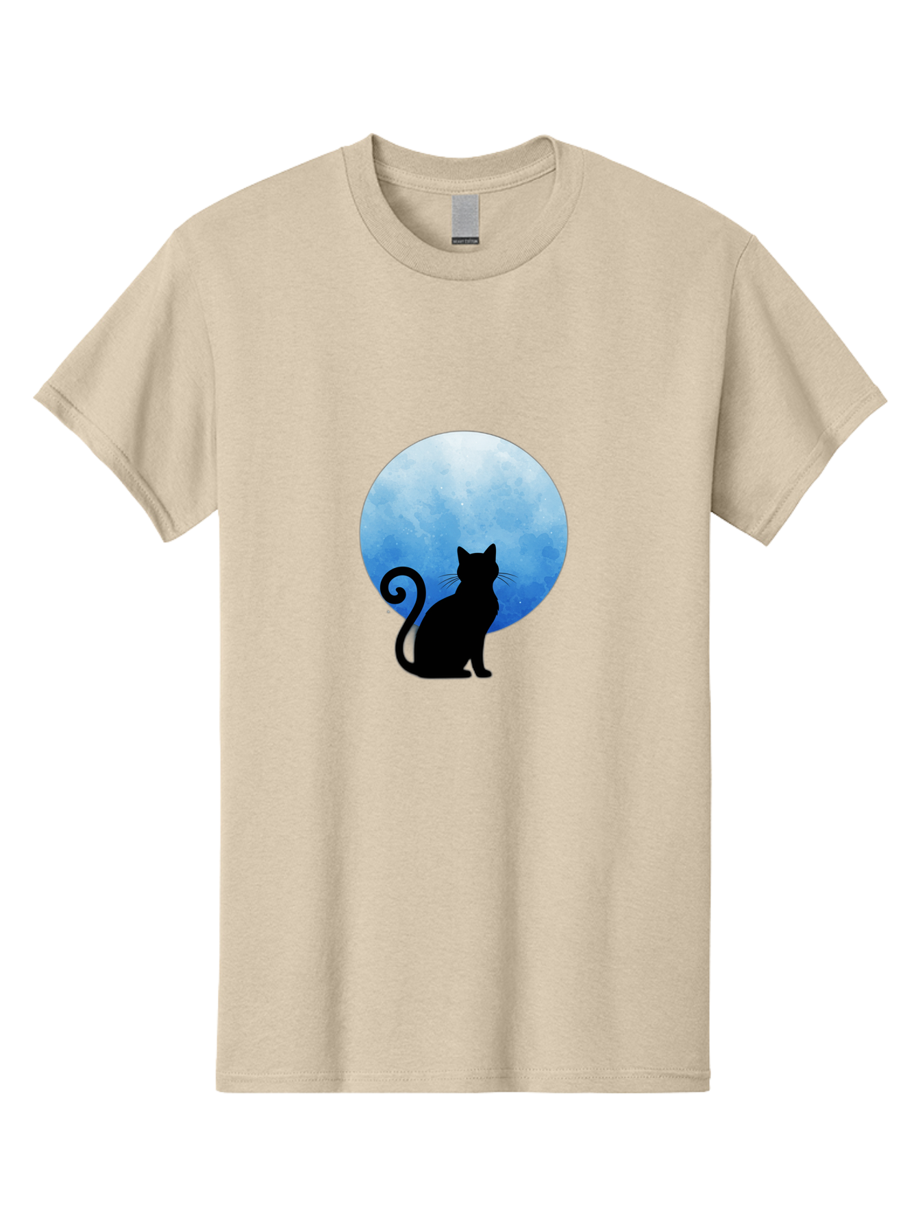 Cat-Silhouette-Moon-1 Men'S Graphic Tee, 100% Cotton, Comfortable Casual Summer Wear, Machine Washable, Vintage Camera, Old Camera, Antique Camera, Black Camera, Classic Photography, Photography Equipment, Nostalgic Device, Film Camera, Bai641