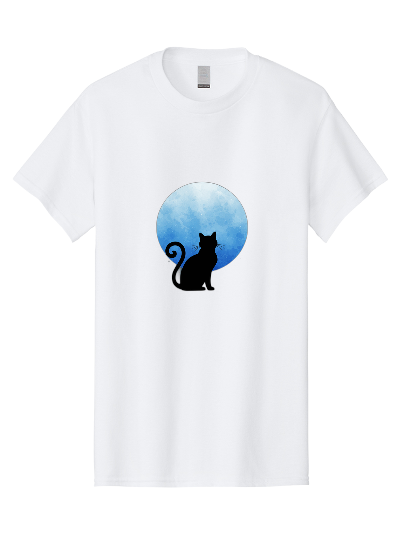 Cat-Silhouette-Moon-1 Men'S Graphic Tee, 100% Cotton, Comfortable Casual Summer Wear, Machine Washable, Vintage Camera, Old Camera, Antique Camera, Black Camera, Classic Photography, Photography Equipment, Nostalgic Device, Film Camera, Bai641