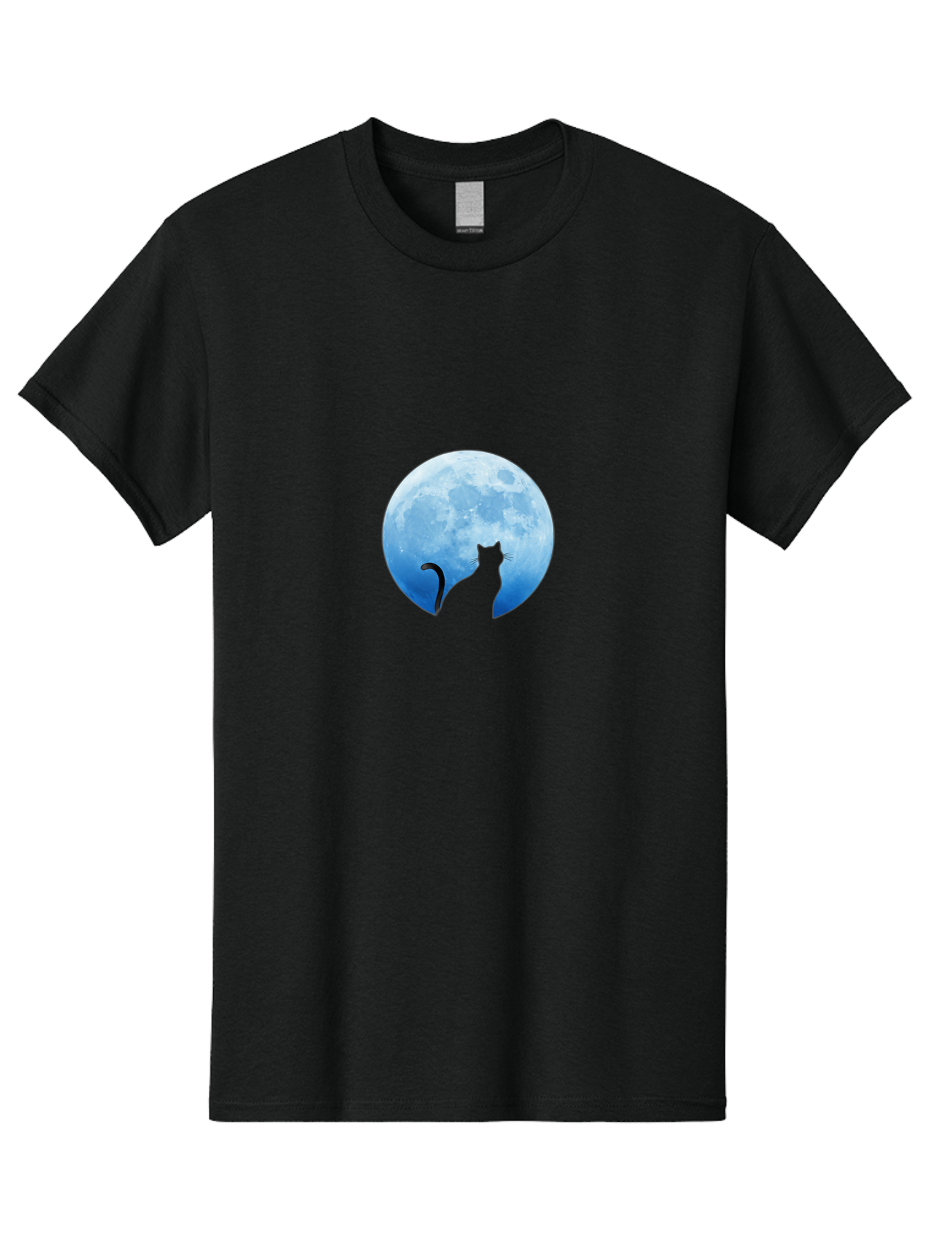 Cat-Silhouette-Moon Men'S Graphic Tee, 100% Cotton, Comfortable Casual Summer Wear, Machine Washable, Vintage Camera, Old Camera, Antique Camera, Black Camera, Classic Photography, Photography Equipment, Nostalgic Device, Film Camera, Bai643