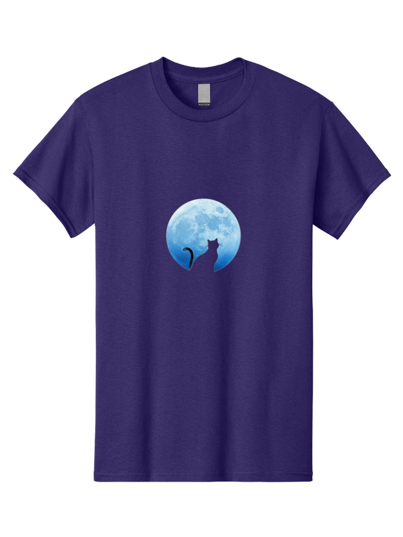 Cat-Silhouette-Moon Men'S Graphic Tee, 100% Cotton, Comfortable Casual Summer Wear, Machine Washable, Vintage Camera, Old Camera, Antique Camera, Black Camera, Classic Photography, Photography Equipment, Nostalgic Device, Film Camera, Bai643
