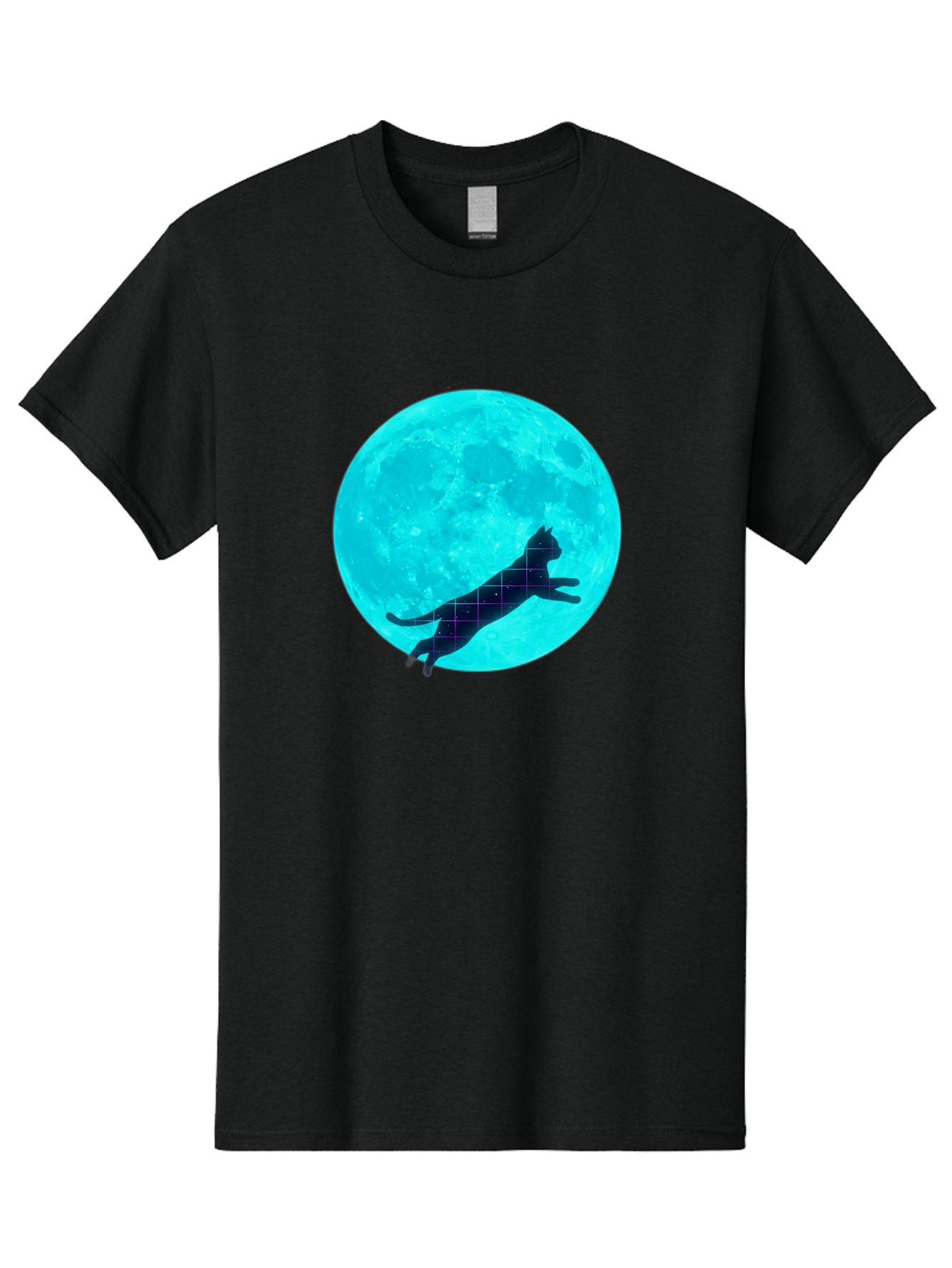 Cat-Silhouette-On-Moon Men'S Graphic Tee, 100% Cotton, Comfortable Casual Summer Wear, Machine Washable, Vintage Camera, Old Camera, Antique Camera, Black Camera, Classic Photography, Photography Equipment, Nostalgic Device, Film Camera, Bai644
