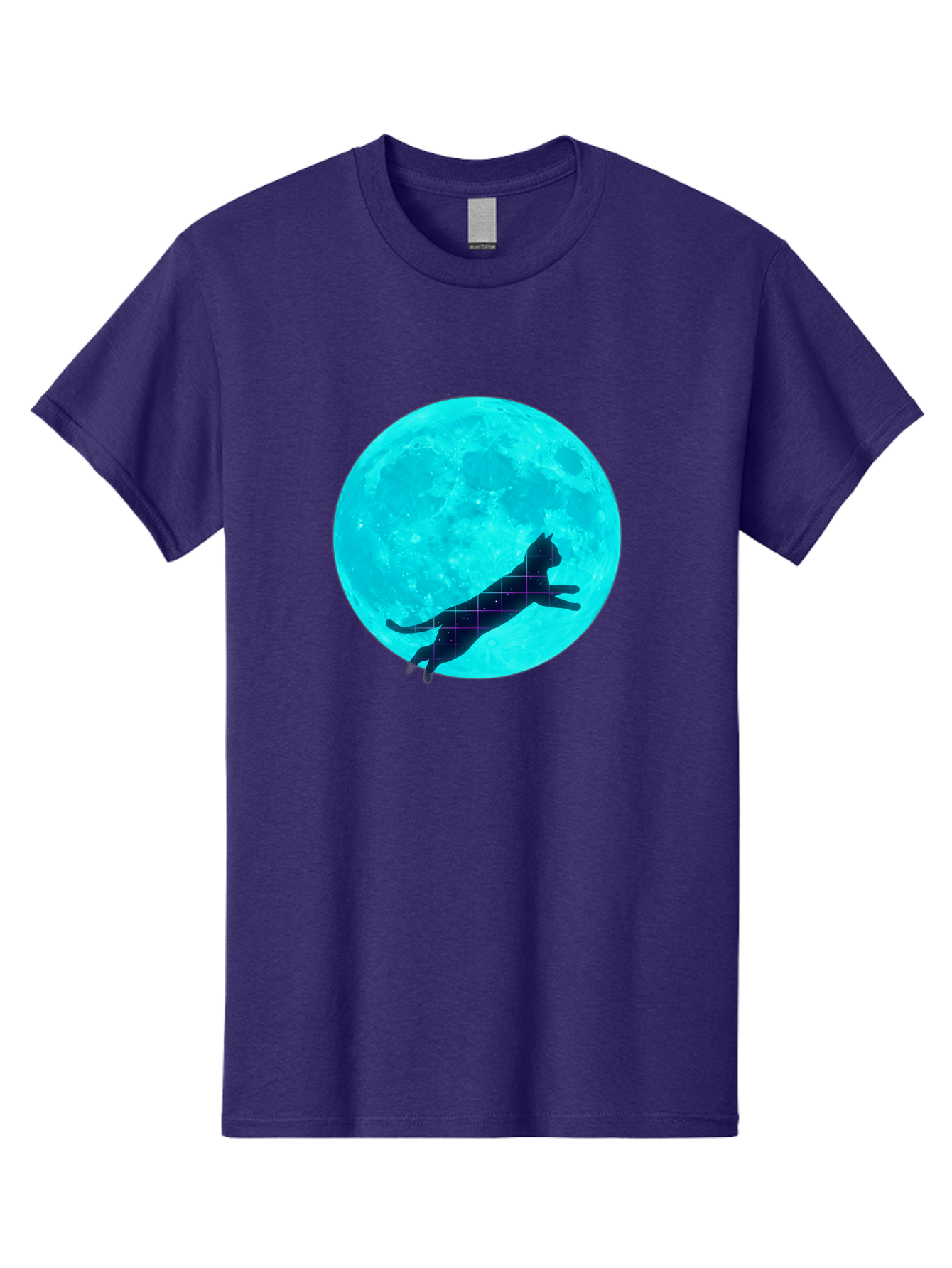 Cat-Silhouette-On-Moon Men'S Graphic Tee, 100% Cotton, Comfortable Casual Summer Wear, Machine Washable, Vintage Camera, Old Camera, Antique Camera, Black Camera, Classic Photography, Photography Equipment, Nostalgic Device, Film Camera, Bai644