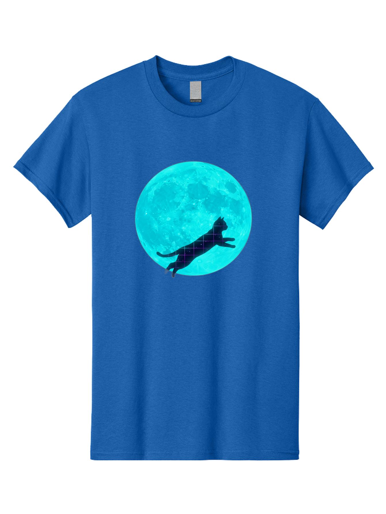 Cat-Silhouette-On-Moon Men'S Graphic Tee, 100% Cotton, Comfortable Casual Summer Wear, Machine Washable, Vintage Camera, Old Camera, Antique Camera, Black Camera, Classic Photography, Photography Equipment, Nostalgic Device, Film Camera, Bai644