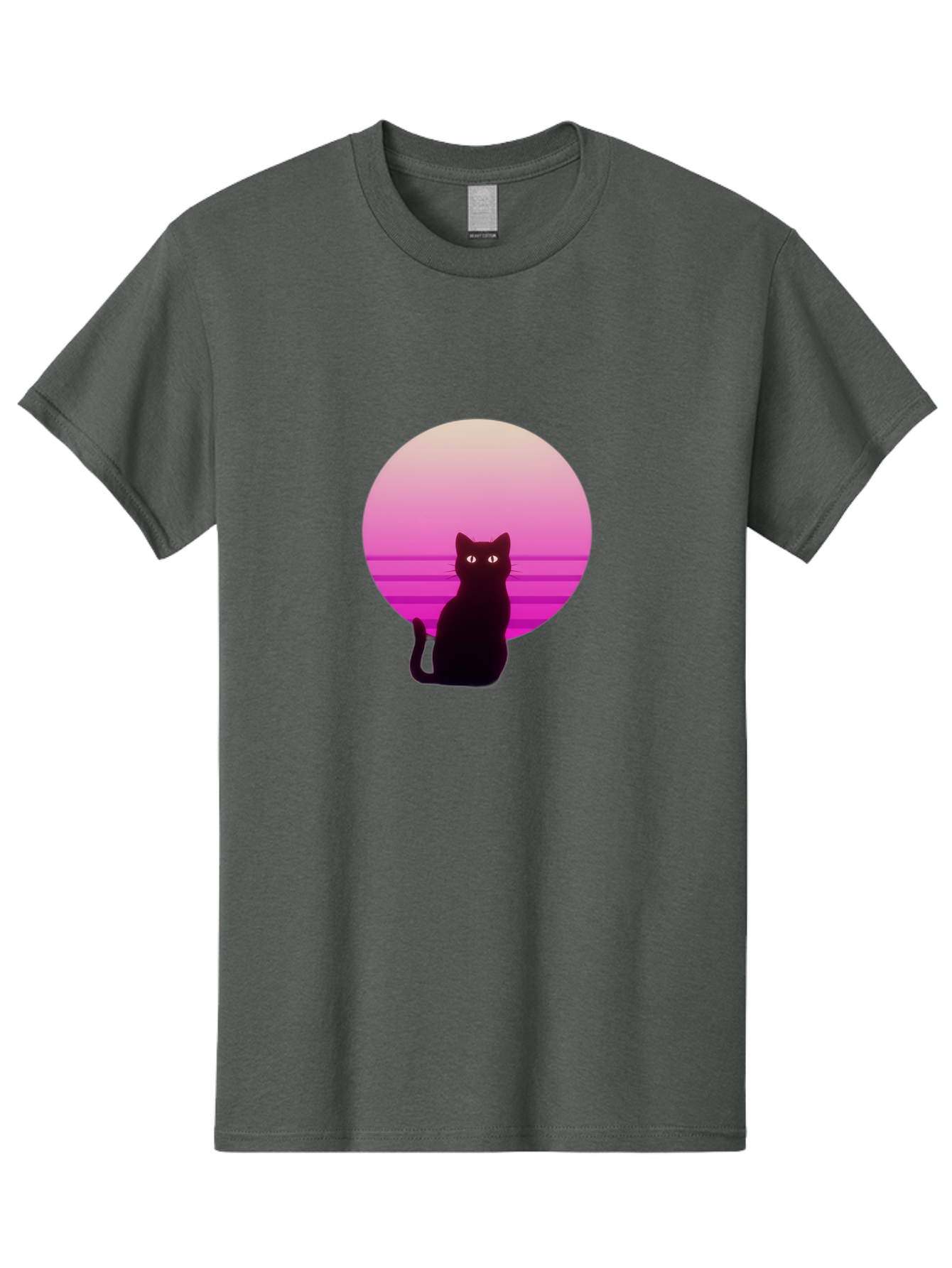 Cat-Silhouette Men'S Graphic Tee, 100% Cotton, Comfortable Casual Summer Wear, Machine Washable, Vintage Camera, Old Camera, Antique Camera, Black Camera, Classic Photography, Photography Equipment, Nostalgic Device, Film Camera, Camera Art Bai645