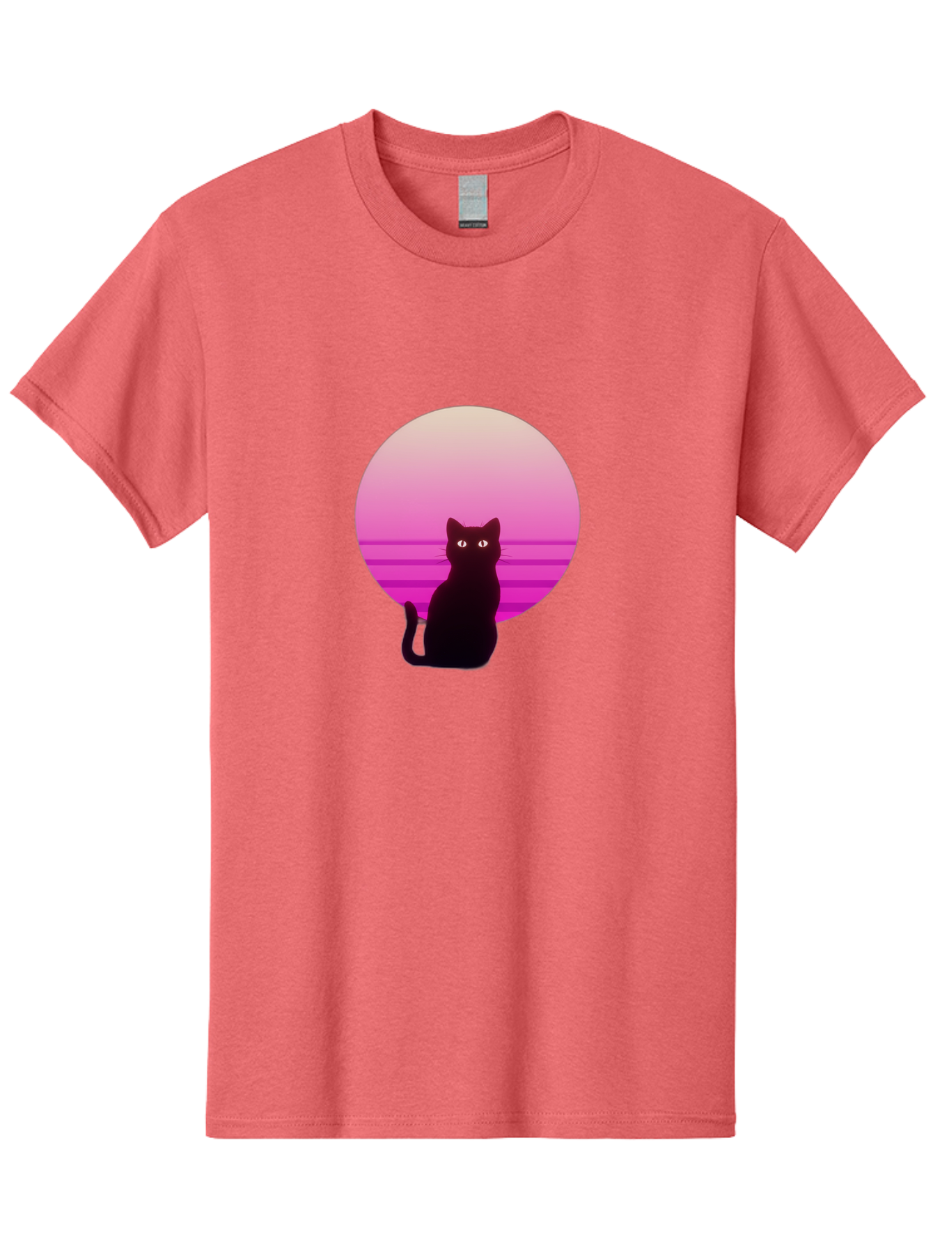 Cat-Silhouette Men'S Graphic Tee, 100% Cotton, Comfortable Casual Summer Wear, Machine Washable, Vintage Camera, Old Camera, Antique Camera, Black Camera, Classic Photography, Photography Equipment, Nostalgic Device, Film Camera, Camera Art Bai645
