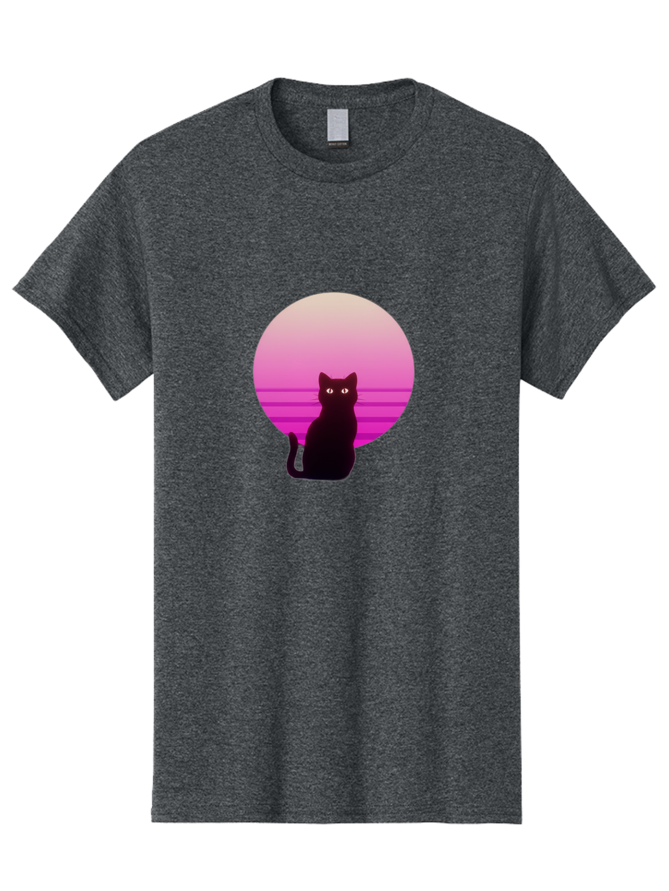 Cat-Silhouette Men'S Graphic Tee, 100% Cotton, Comfortable Casual Summer Wear, Machine Washable, Vintage Camera, Old Camera, Antique Camera, Black Camera, Classic Photography, Photography Equipment, Nostalgic Device, Film Camera, Camera Art Bai645