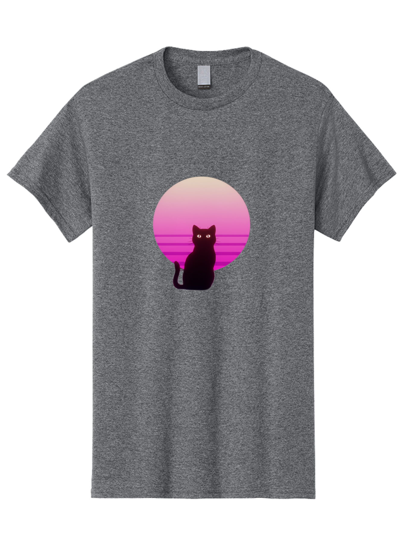 Cat-Silhouette Men'S Graphic Tee, 100% Cotton, Comfortable Casual Summer Wear, Machine Washable, Vintage Camera, Old Camera, Antique Camera, Black Camera, Classic Photography, Photography Equipment, Nostalgic Device, Film Camera, Camera Art Bai645