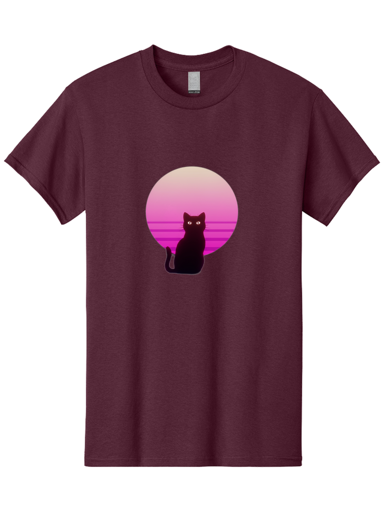 Cat-Silhouette Men'S Graphic Tee, 100% Cotton, Comfortable Casual Summer Wear, Machine Washable, Vintage Camera, Old Camera, Antique Camera, Black Camera, Classic Photography, Photography Equipment, Nostalgic Device, Film Camera, Camera Art Bai645