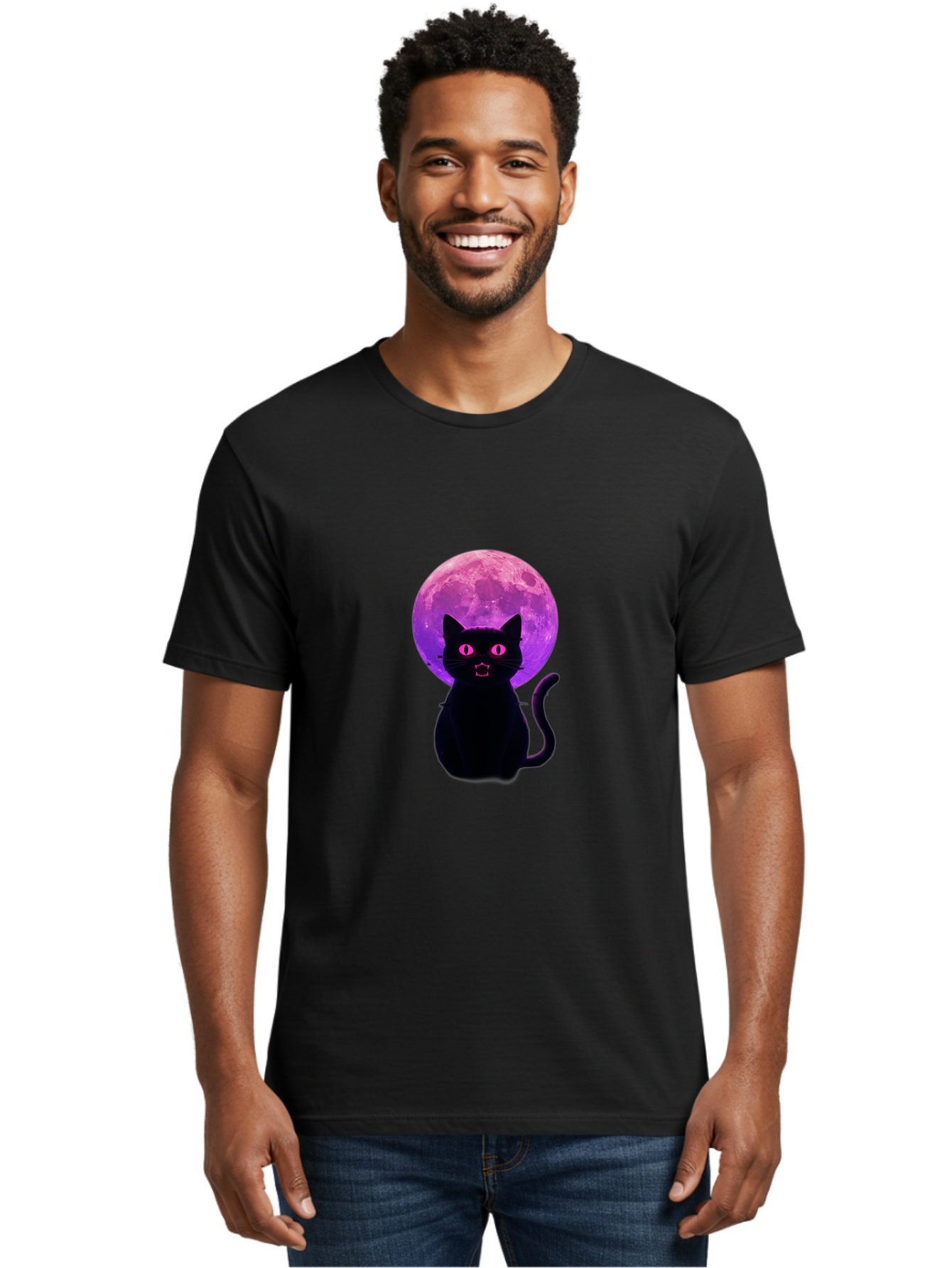 Cat-Under-Purple-Moon Men'S Graphic Tee, 100% Cotton, Comfortable Casual Summer Wear, Machine Washable, Vintage Camera, Old Camera, Antique Camera, Black Camera, Classic Photography, Photography Equipment, Nostalgic Device, Film Camera, Bai647