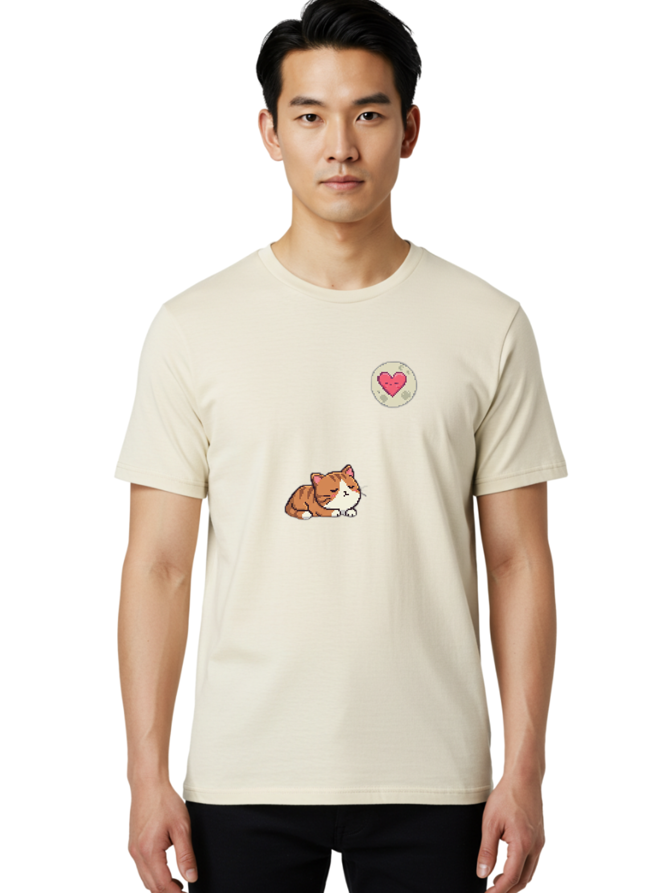 Cat-With-Heart Men'S Graphic Tee, 100% Cotton, Comfortable Casual Summer Wear, Machine Washable, Vintage Camera, Old Camera, Antique Camera, Black Camera, Classic Photography, Photography Equipment, Nostalgic Device, Film Camera, Camera Art Bai648