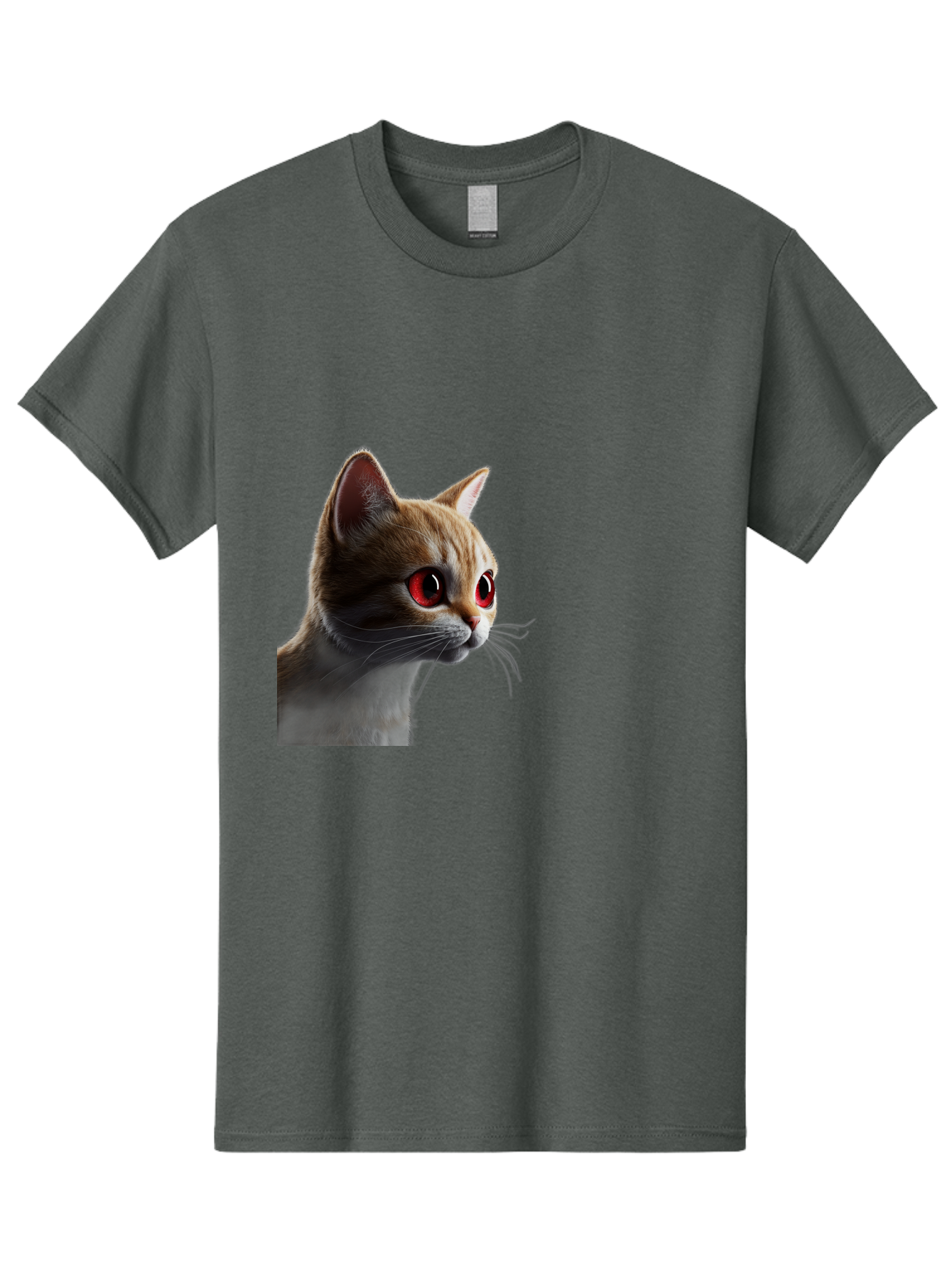 Cat-With-Red-Eyes Men'S Graphic Tee, 100% Cotton, Comfortable Casual Summer Wear, Machine Washable, Vintage Camera, Old Camera, Antique Camera, Black Camera, Classic Photography, Photography Equipment, Nostalgic Device, Film Camera, Camera Art Bai649