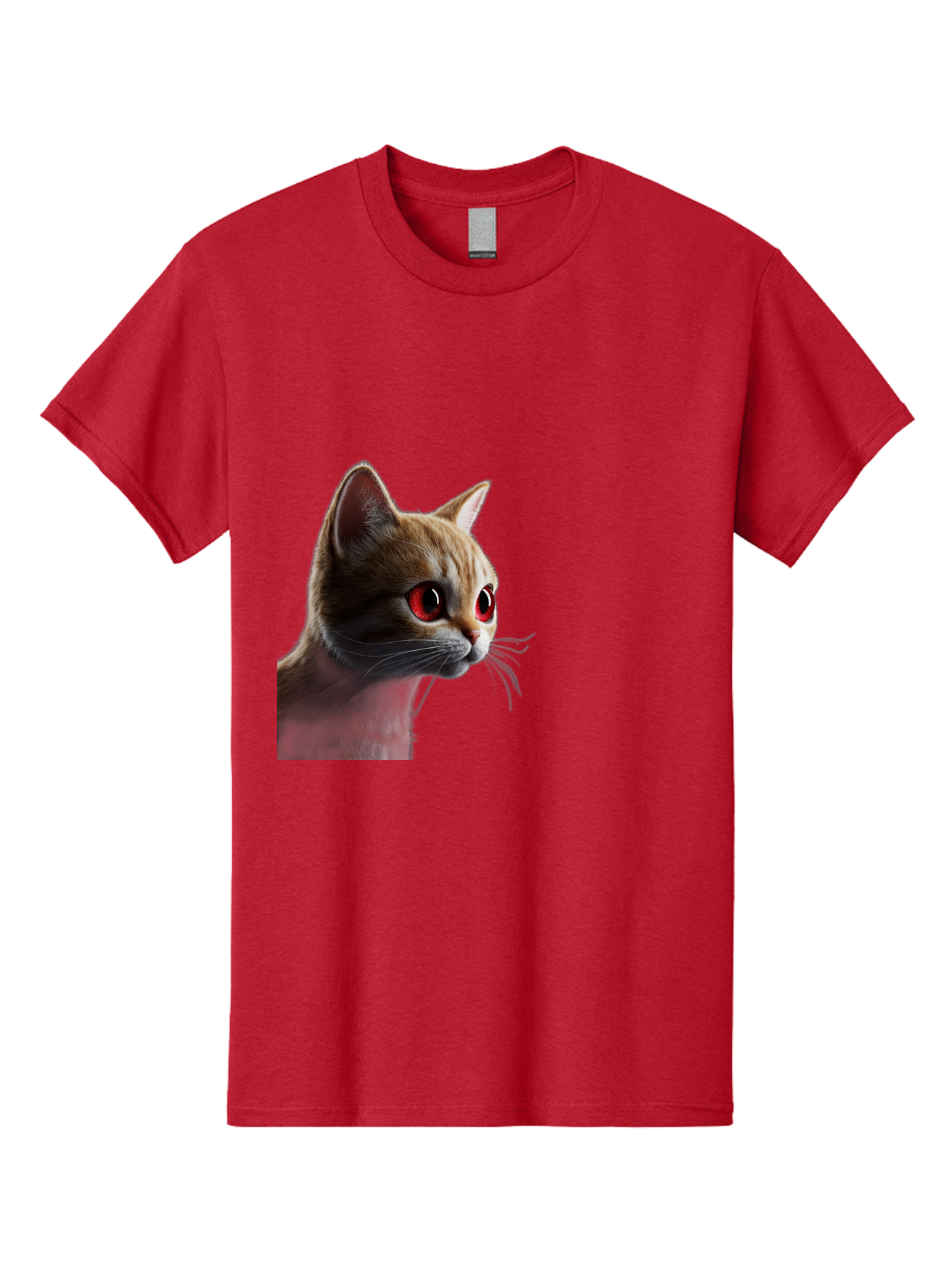 Cat-With-Red-Eyes Men'S Graphic Tee, 100% Cotton, Comfortable Casual Summer Wear, Machine Washable, Vintage Camera, Old Camera, Antique Camera, Black Camera, Classic Photography, Photography Equipment, Nostalgic Device, Film Camera, Camera Art Bai649