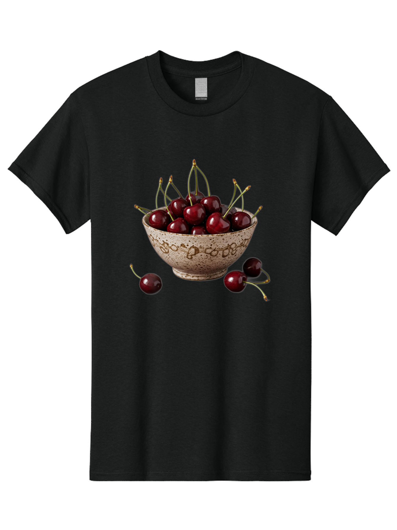Ceramic-Bowl-Of-Cherries Men'S Graphic Tee, 100% Cotton, Comfortable Casual Summer Wear, Machine Washable, Vintage Camera, Old Camera, Antique Camera, Black Camera, Classic Photography, Photography Equipment, Nostalgic Device, Film Camera, Bai651