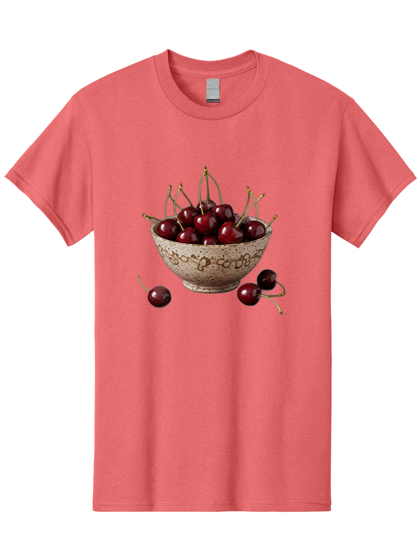 Ceramic-Bowl-Of-Cherries Men'S Graphic Tee, 100% Cotton, Comfortable Casual Summer Wear, Machine Washable, Vintage Camera, Old Camera, Antique Camera, Black Camera, Classic Photography, Photography Equipment, Nostalgic Device, Film Camera, Bai651