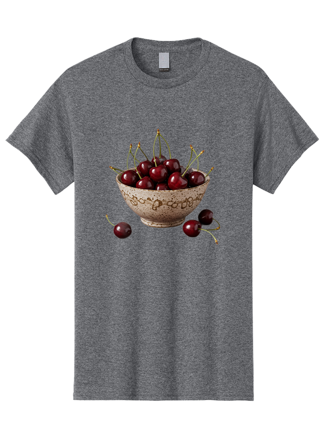Ceramic-Bowl-Of-Cherries Men'S Graphic Tee, 100% Cotton, Comfortable Casual Summer Wear, Machine Washable, Vintage Camera, Old Camera, Antique Camera, Black Camera, Classic Photography, Photography Equipment, Nostalgic Device, Film Camera, Bai651