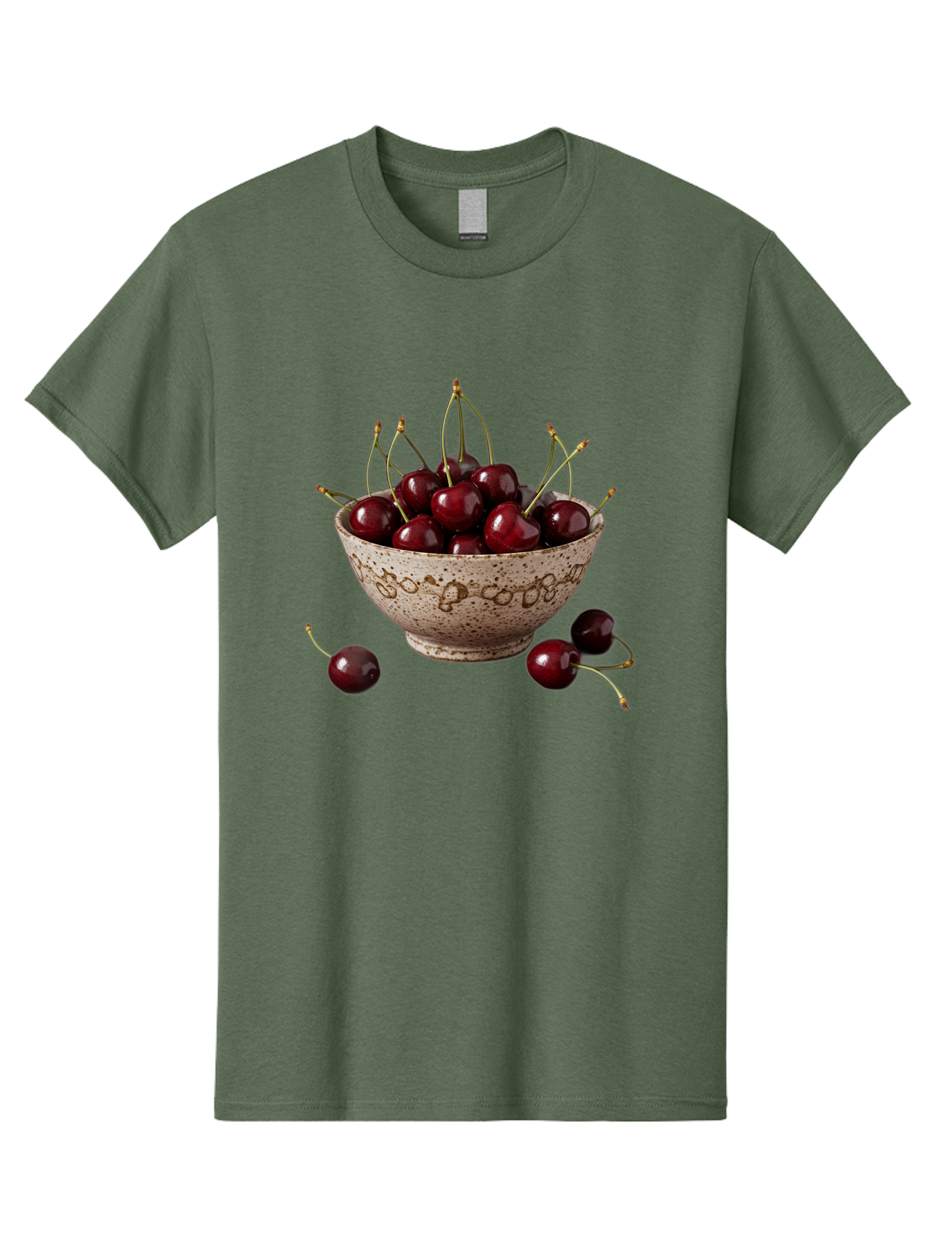 Ceramic-Bowl-Of-Cherries Men'S Graphic Tee, 100% Cotton, Comfortable Casual Summer Wear, Machine Washable, Vintage Camera, Old Camera, Antique Camera, Black Camera, Classic Photography, Photography Equipment, Nostalgic Device, Film Camera, Bai651