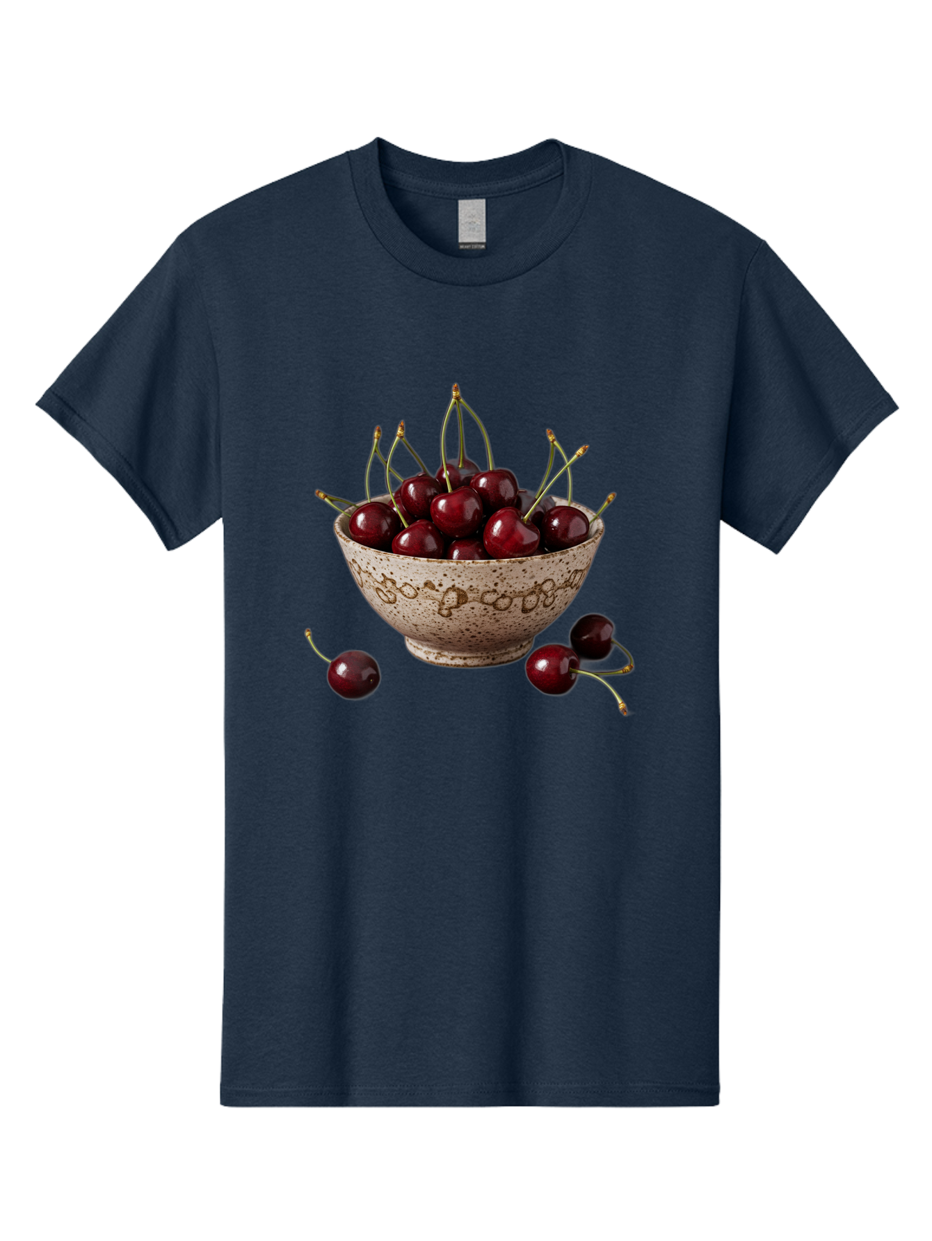Ceramic-Bowl-Of-Cherries Men'S Graphic Tee, 100% Cotton, Comfortable Casual Summer Wear, Machine Washable, Vintage Camera, Old Camera, Antique Camera, Black Camera, Classic Photography, Photography Equipment, Nostalgic Device, Film Camera, Bai651