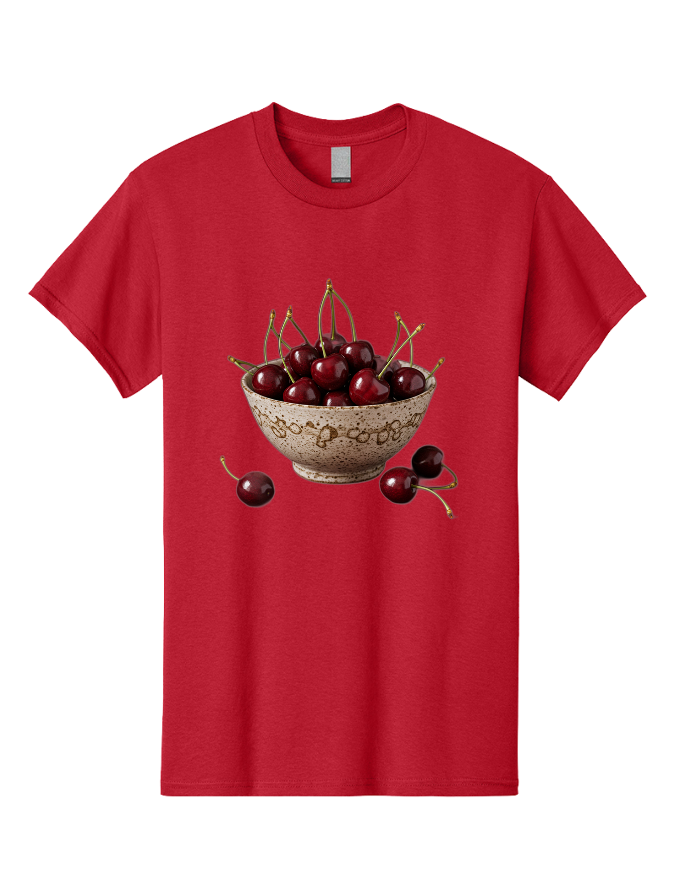 Ceramic-Bowl-Of-Cherries Men'S Graphic Tee, 100% Cotton, Comfortable Casual Summer Wear, Machine Washable, Vintage Camera, Old Camera, Antique Camera, Black Camera, Classic Photography, Photography Equipment, Nostalgic Device, Film Camera, Bai651