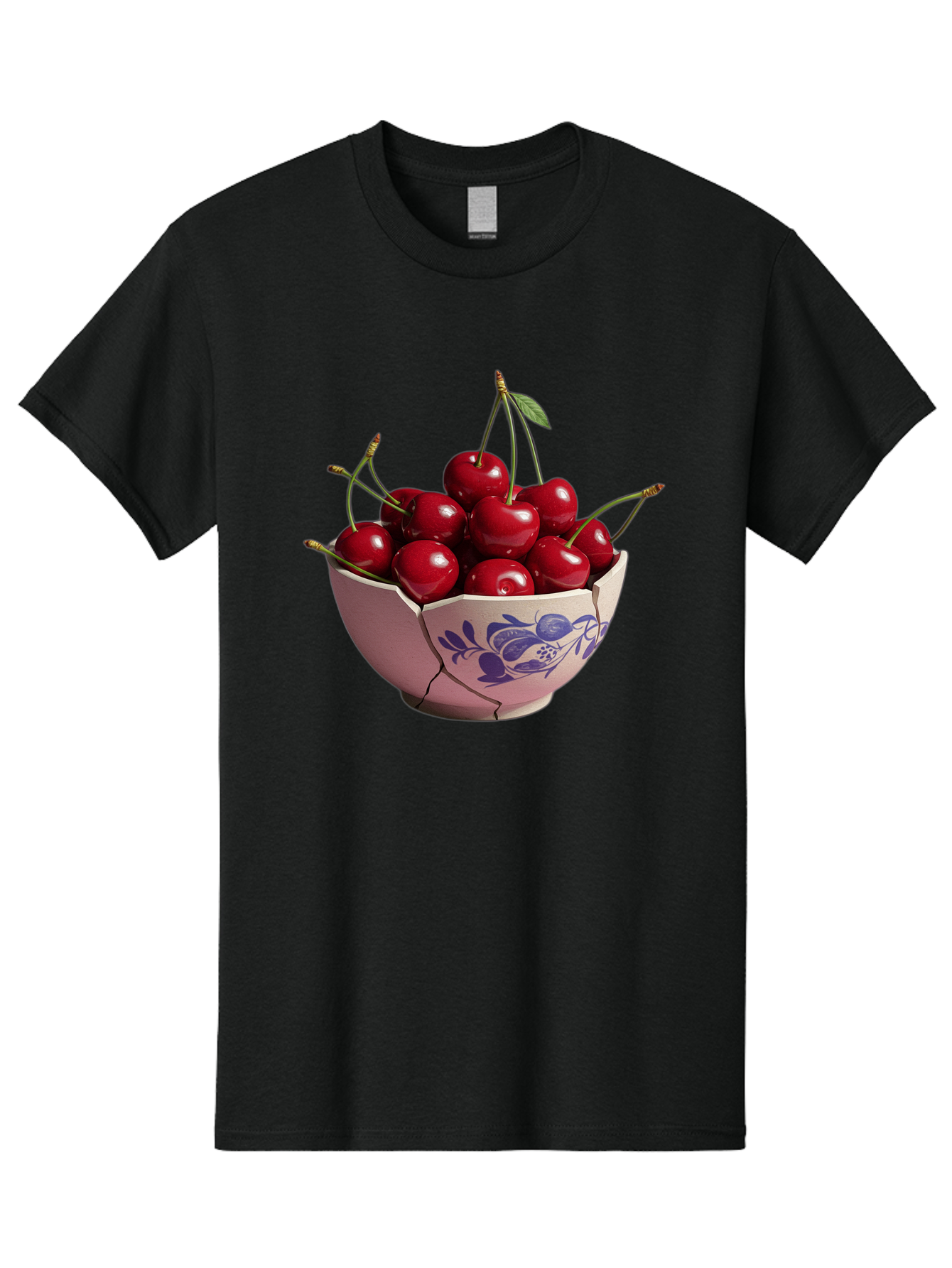 Ceramic-Bowl-With-Cherries-1 Men'S Graphic Tee, 100% Cotton, Comfortable Casual Summer Wear, Machine Washable, Vintage Camera, Old Camera, Antique Camera, Black Camera, Classic Photography, Photography Equipment, Nostalgic Device, Film Camera, Bai652