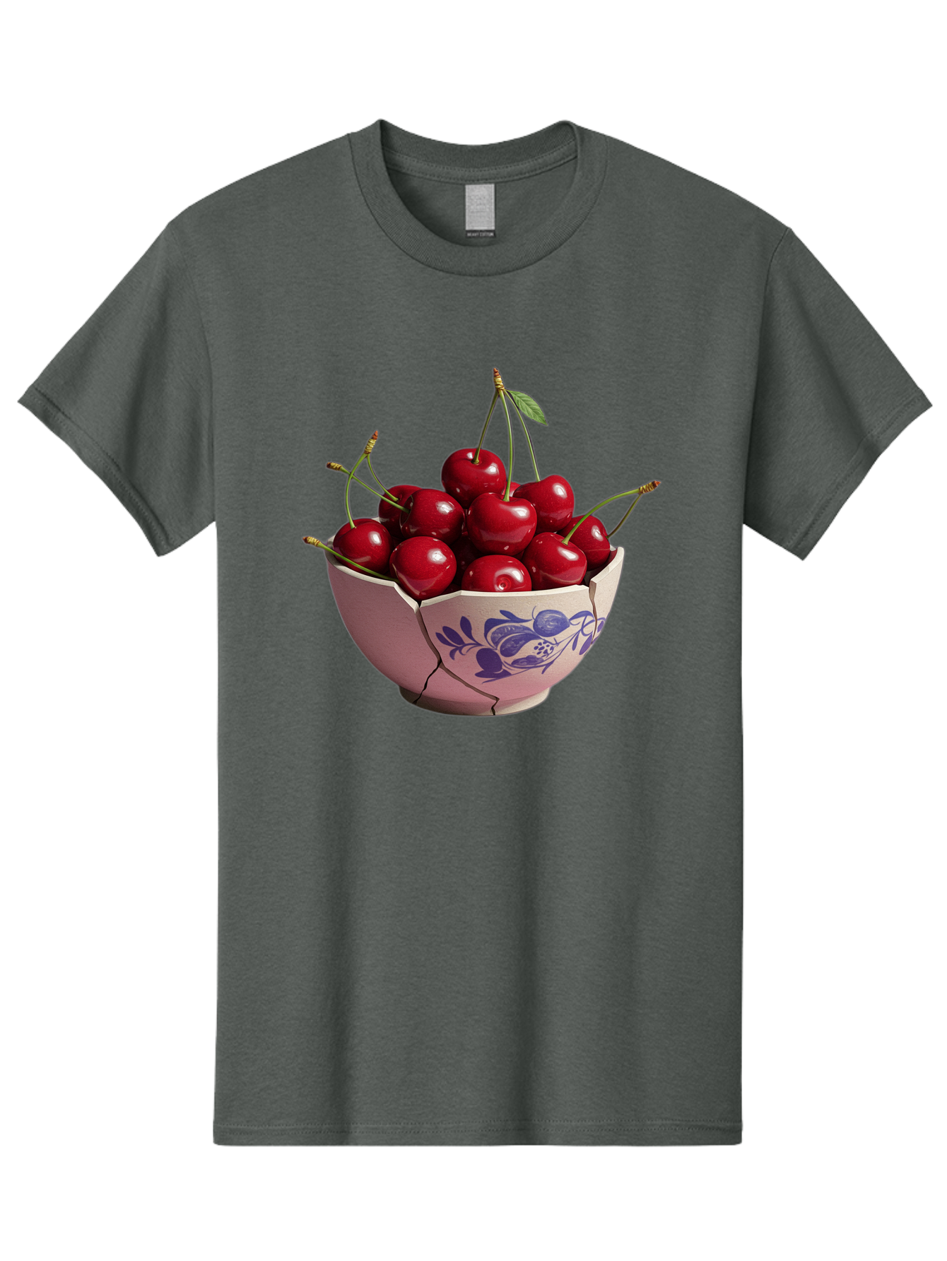 Ceramic-Bowl-With-Cherries-1 Men'S Graphic Tee, 100% Cotton, Comfortable Casual Summer Wear, Machine Washable, Vintage Camera, Old Camera, Antique Camera, Black Camera, Classic Photography, Photography Equipment, Nostalgic Device, Film Camera, Bai652