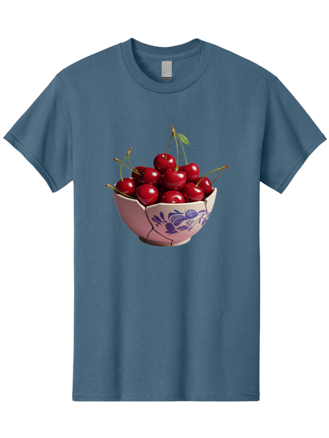 Ceramic-Bowl-With-Cherries-1 Men'S Graphic Tee, 100% Cotton, Comfortable Casual Summer Wear, Machine Washable, Vintage Camera, Old Camera, Antique Camera, Black Camera, Classic Photography, Photography Equipment, Nostalgic Device, Film Camera, Bai652
