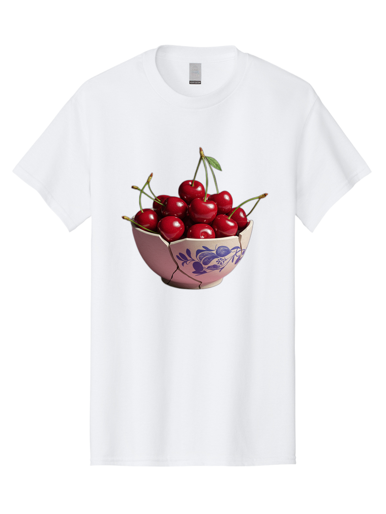 Ceramic-Bowl-With-Cherries-1 Men'S Graphic Tee, 100% Cotton, Comfortable Casual Summer Wear, Machine Washable, Vintage Camera, Old Camera, Antique Camera, Black Camera, Classic Photography, Photography Equipment, Nostalgic Device, Film Camera, Bai652