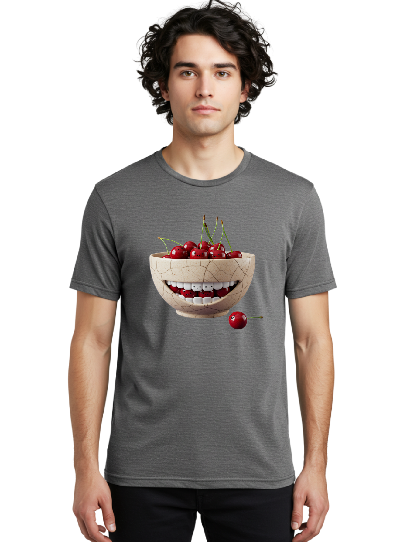 Ceramic-Bowl-With-Cherries Men'S Graphic Tee, 100% Cotton, Comfortable Casual Summer Wear, Machine Washable, Vintage Camera, Old Camera, Antique Camera, Black Camera, Classic Photography, Photography Equipment, Nostalgic Device, Film Camera, Bai653