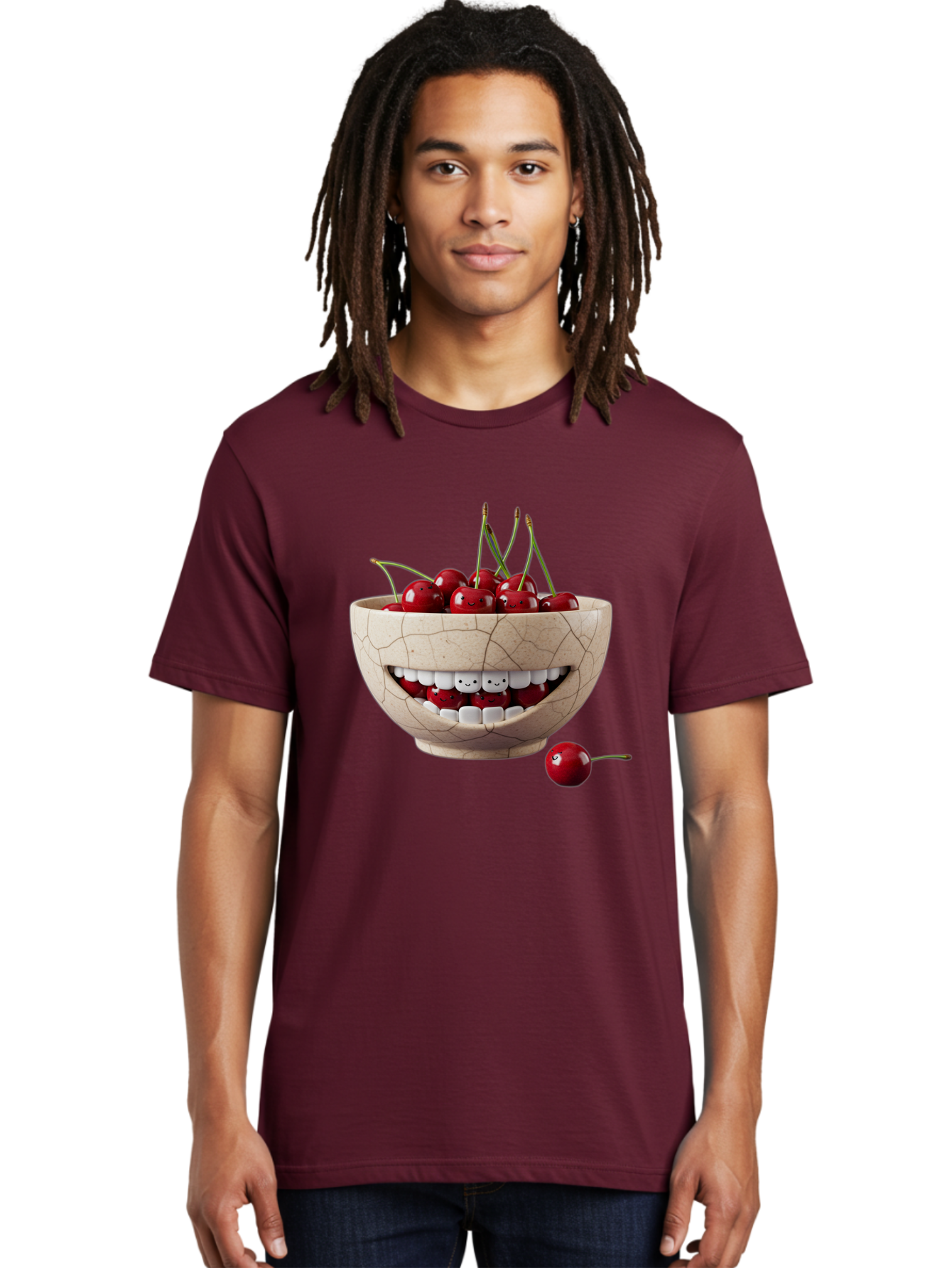 Ceramic-Bowl-With-Cherries Men'S Graphic Tee, 100% Cotton, Comfortable Casual Summer Wear, Machine Washable, Vintage Camera, Old Camera, Antique Camera, Black Camera, Classic Photography, Photography Equipment, Nostalgic Device, Film Camera, Bai653