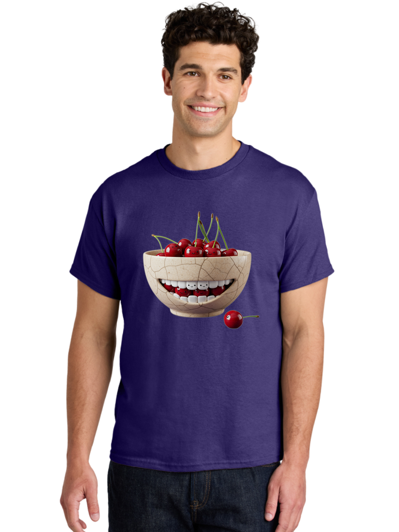 Ceramic-Bowl-With-Cherries Men'S Graphic Tee, 100% Cotton, Comfortable Casual Summer Wear, Machine Washable, Vintage Camera, Old Camera, Antique Camera, Black Camera, Classic Photography, Photography Equipment, Nostalgic Device, Film Camera, Bai653