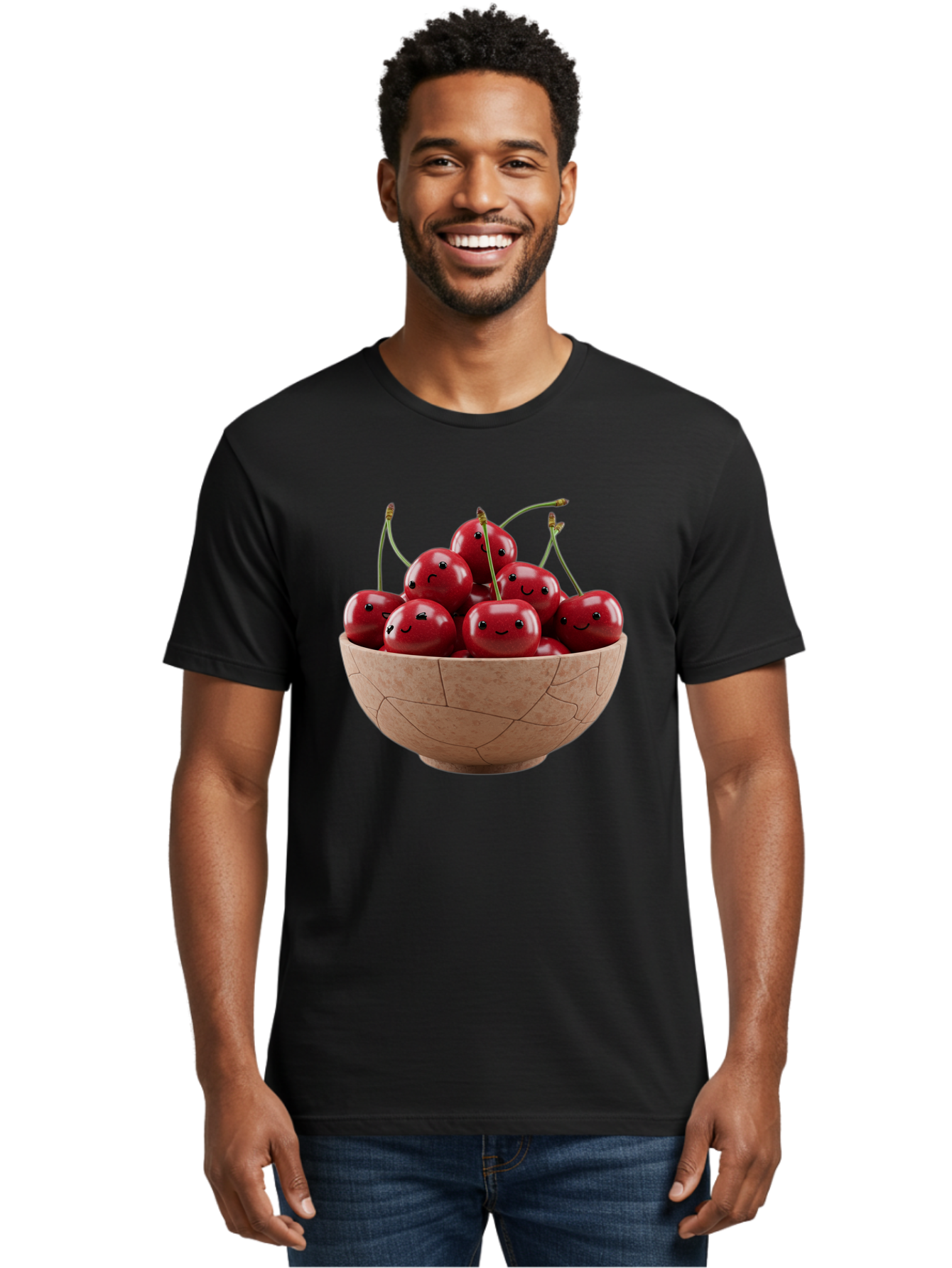 Cherries-1 Men'S Graphic Tee, 100% Cotton, Comfortable Casual Summer Wear, Machine Washable, Vintage Camera, Old Camera, Antique Camera, Black Camera, Classic Photography, Photography Equipment, Nostalgic Device, Film Camera, Camera Art Bai654