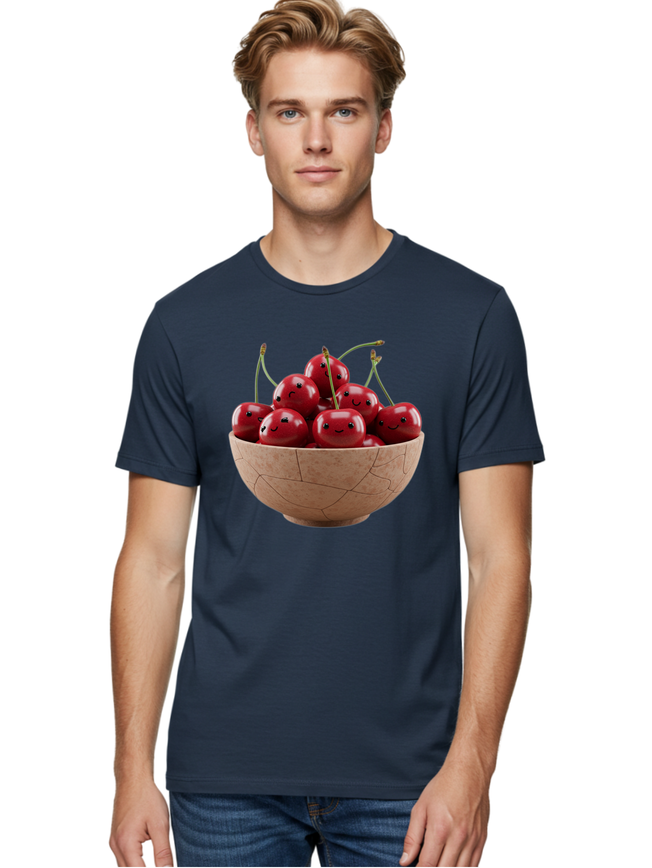 Cherries-1 Men'S Graphic Tee, 100% Cotton, Comfortable Casual Summer Wear, Machine Washable, Vintage Camera, Old Camera, Antique Camera, Black Camera, Classic Photography, Photography Equipment, Nostalgic Device, Film Camera, Camera Art Bai654