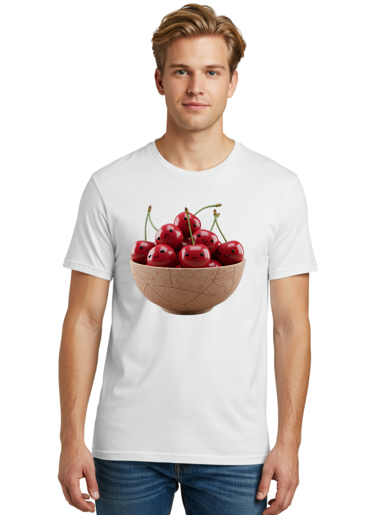 Cherries-1 Men'S Graphic Tee, 100% Cotton, Comfortable Casual Summer Wear, Machine Washable, Vintage Camera, Old Camera, Antique Camera, Black Camera, Classic Photography, Photography Equipment, Nostalgic Device, Film Camera, Camera Art Bai654