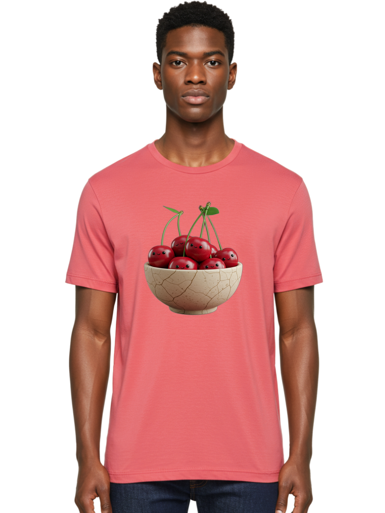 Cherries-2 Men'S Graphic Tee, 100% Cotton, Comfortable Casual Summer Wear, Machine Washable, Vintage Camera, Old Camera, Antique Camera, Black Camera, Classic Photography, Photography Equipment, Nostalgic Device, Film Camera, Camera Art Bai655