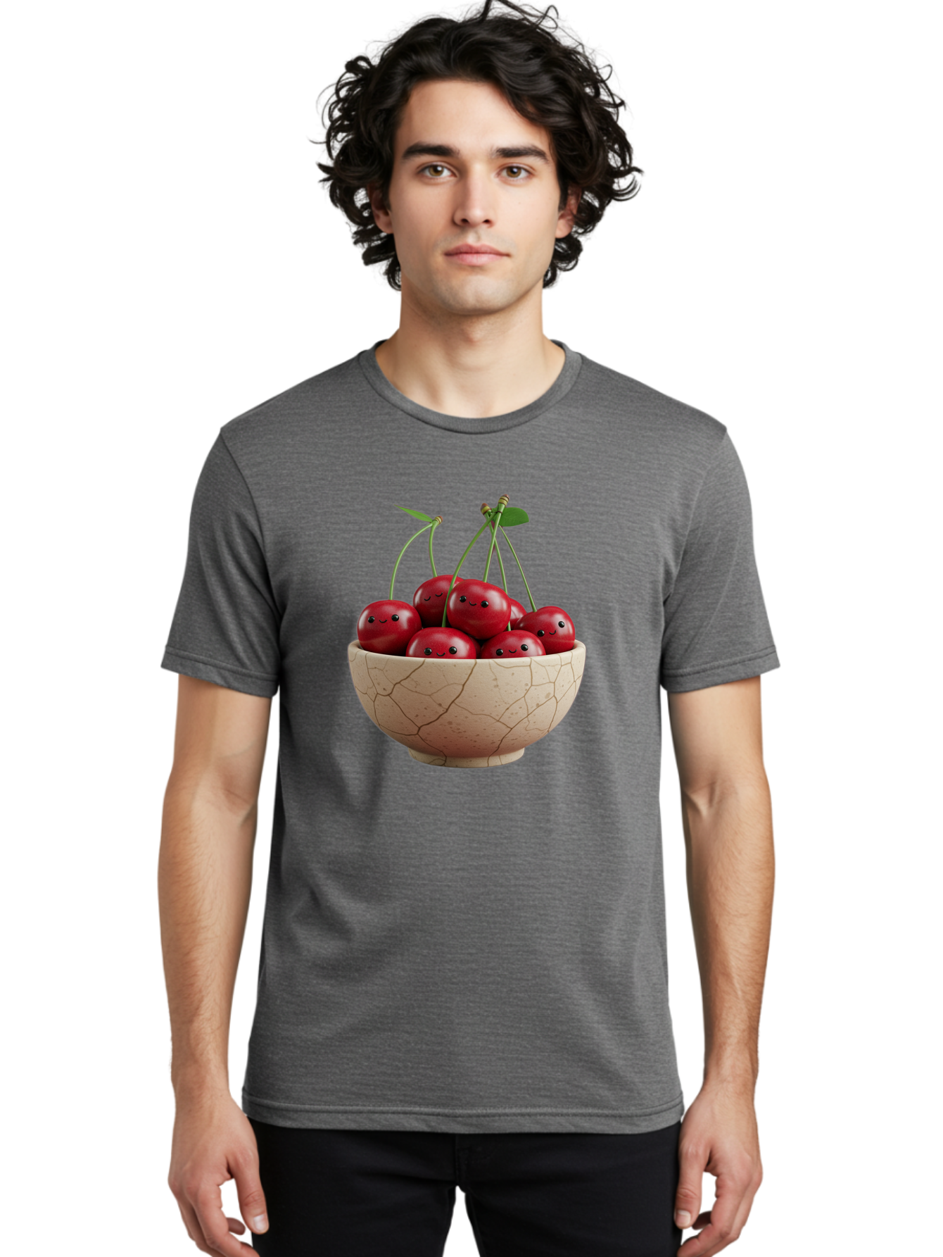 Cherries-2 Men'S Graphic Tee, 100% Cotton, Comfortable Casual Summer Wear, Machine Washable, Vintage Camera, Old Camera, Antique Camera, Black Camera, Classic Photography, Photography Equipment, Nostalgic Device, Film Camera, Camera Art Bai655