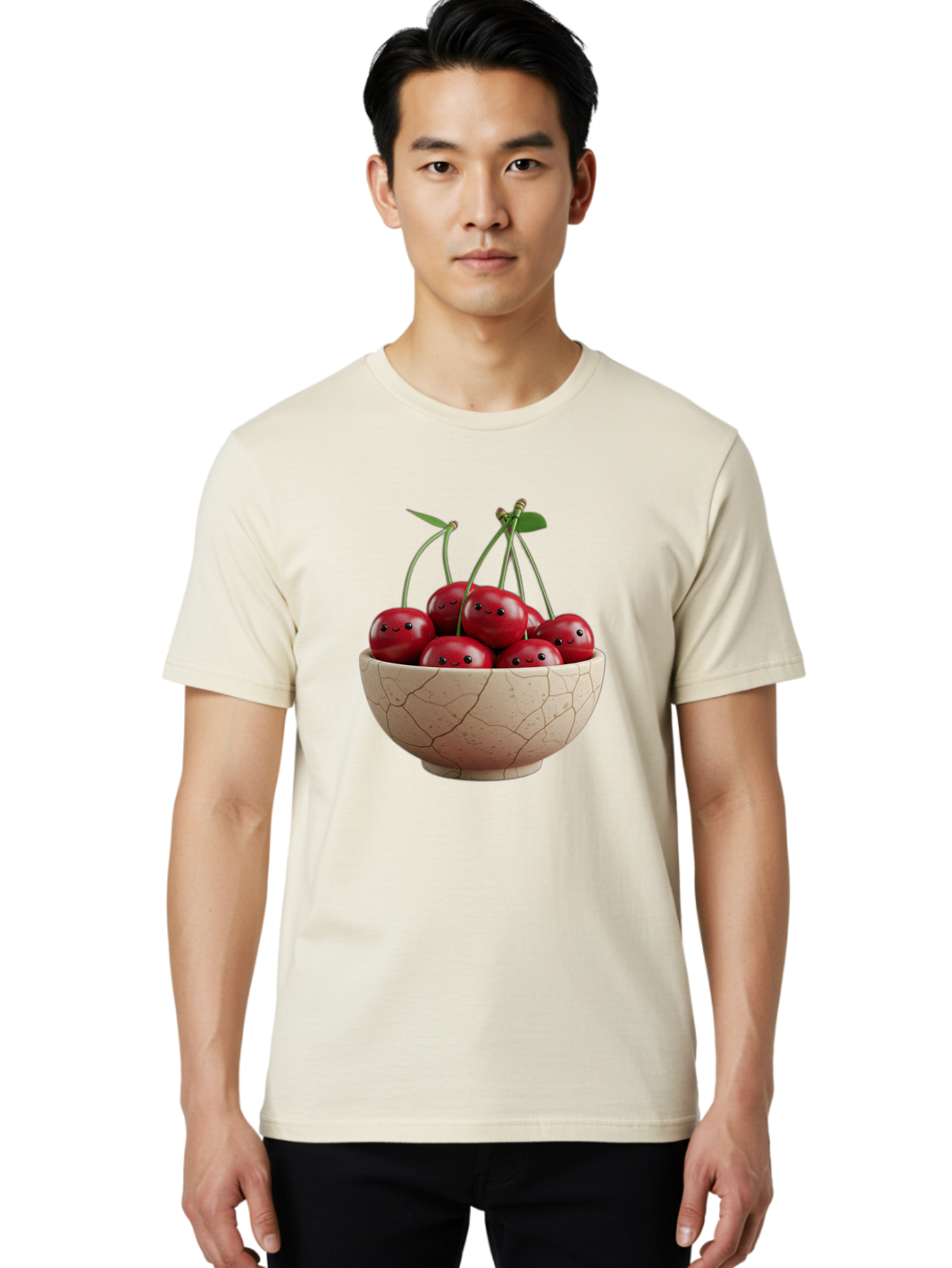 Cherries-2 Men'S Graphic Tee, 100% Cotton, Comfortable Casual Summer Wear, Machine Washable, Vintage Camera, Old Camera, Antique Camera, Black Camera, Classic Photography, Photography Equipment, Nostalgic Device, Film Camera, Camera Art Bai655
