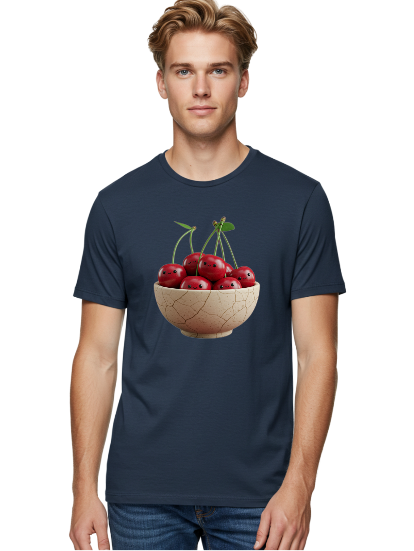 Cherries-2 Men'S Graphic Tee, 100% Cotton, Comfortable Casual Summer Wear, Machine Washable, Vintage Camera, Old Camera, Antique Camera, Black Camera, Classic Photography, Photography Equipment, Nostalgic Device, Film Camera, Camera Art Bai655