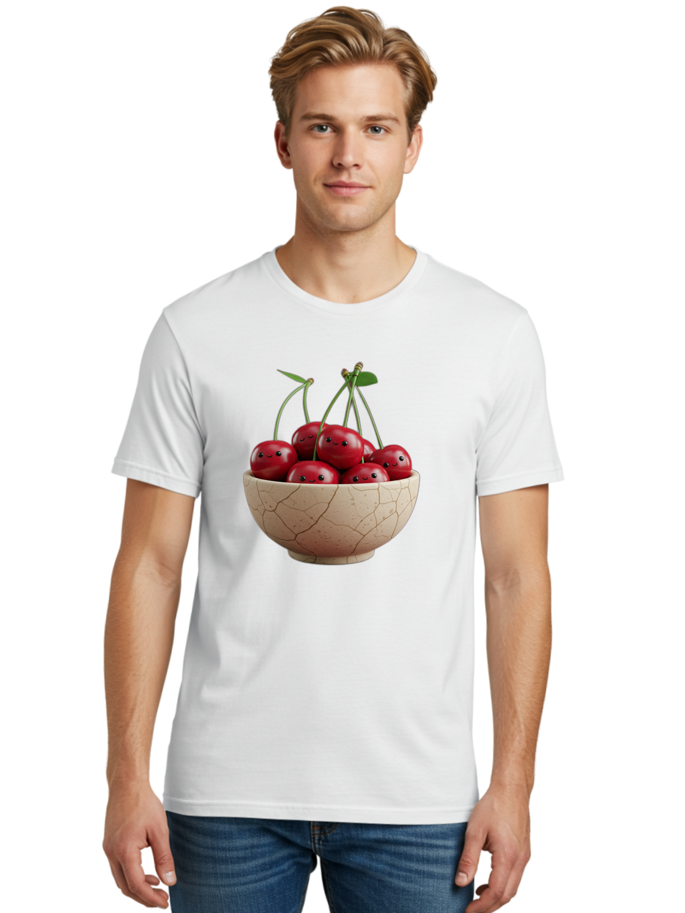 Cherries-2 Men'S Graphic Tee, 100% Cotton, Comfortable Casual Summer Wear, Machine Washable, Vintage Camera, Old Camera, Antique Camera, Black Camera, Classic Photography, Photography Equipment, Nostalgic Device, Film Camera, Camera Art Bai655