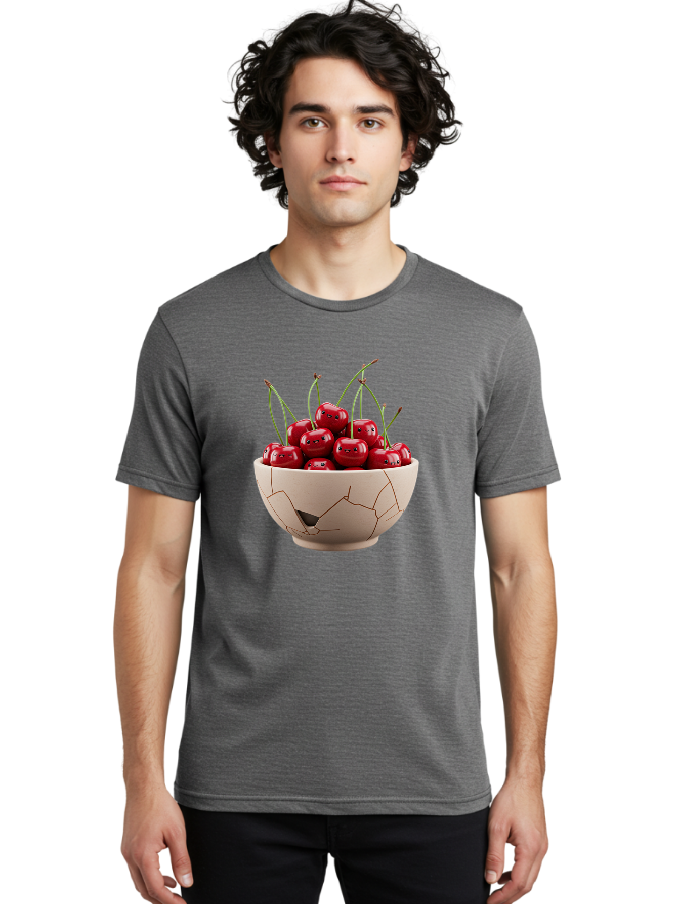 Cherries-3 Men'S Graphic Tee, 100% Cotton, Comfortable Casual Summer Wear, Machine Washable, Vintage Camera, Old Camera, Antique Camera, Black Camera, Classic Photography, Photography Equipment, Nostalgic Device, Film Camera, Camera Art Bai656