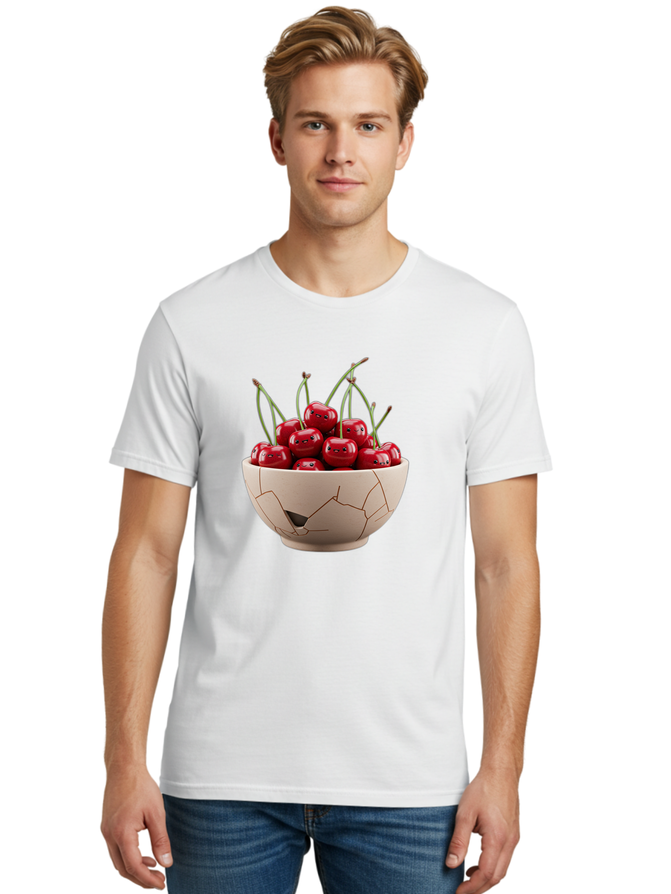 Cherries-3 Men'S Graphic Tee, 100% Cotton, Comfortable Casual Summer Wear, Machine Washable, Vintage Camera, Old Camera, Antique Camera, Black Camera, Classic Photography, Photography Equipment, Nostalgic Device, Film Camera, Camera Art Bai656